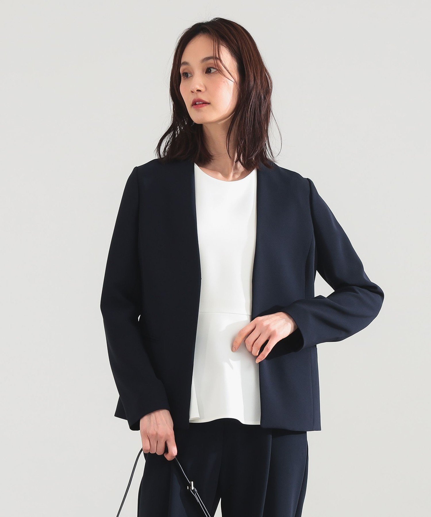 デミルクスビームス　ダブルフェイスニットブルゾン　ネイビー デミルクスビームス ダブルフェイスニットブルゾン ネイビー - メルカリ