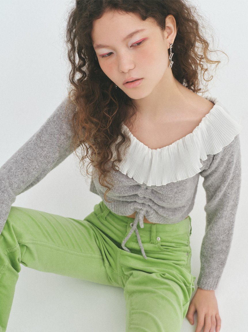 マテリアルミックスニットトップス FURFUR ファーファー トップス ニット 楽天市場】【SALE／45%OFF】マテリアルミックスニットトップス