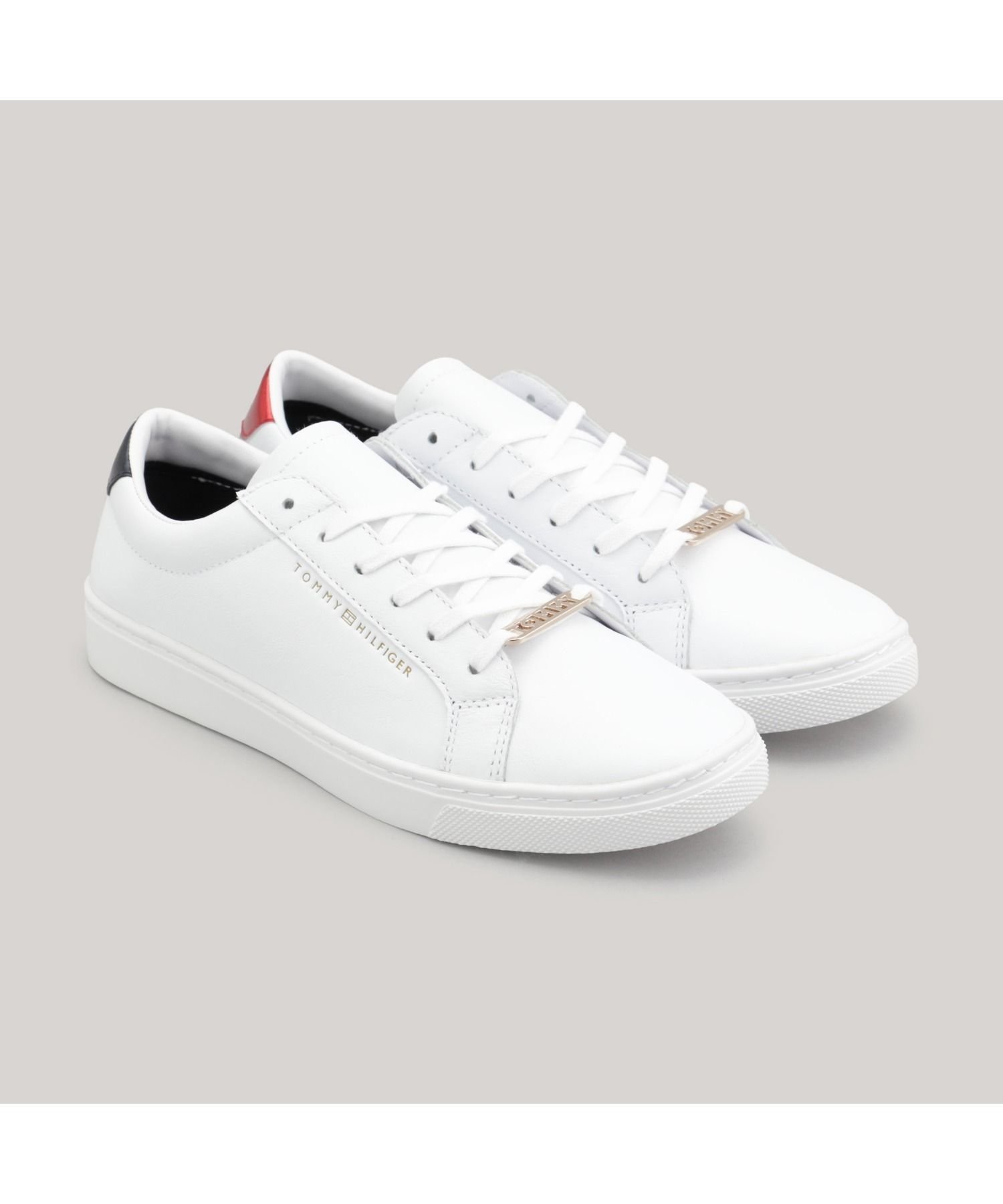 楽天市場】アイコンレザースニーカー TOMMY HILFIGER トミー