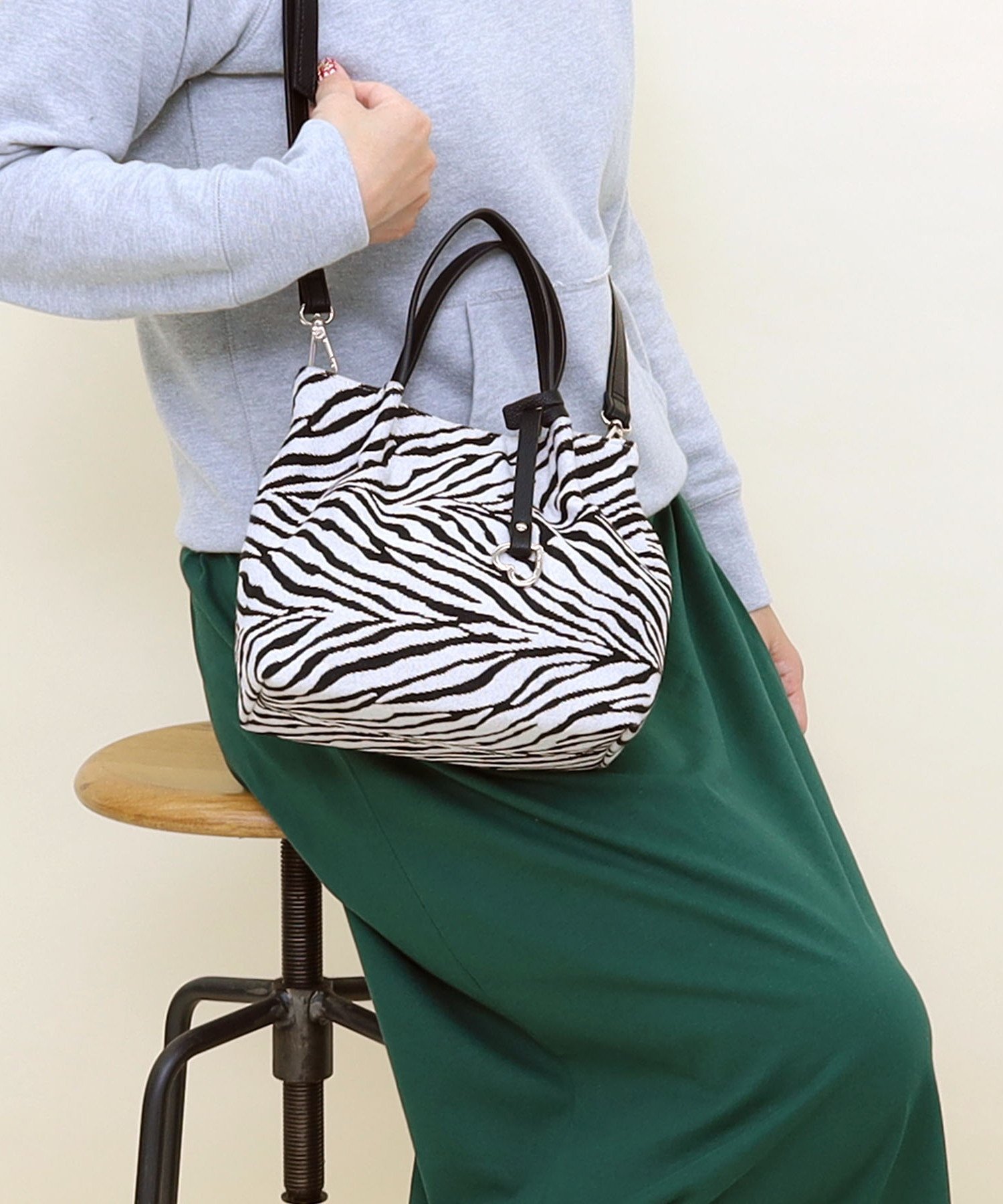 KOOKY ZOO ミニトートバッグ DINKY BAG KOOKY ZOO クーキーズー DINKY BAG・black×black - tity