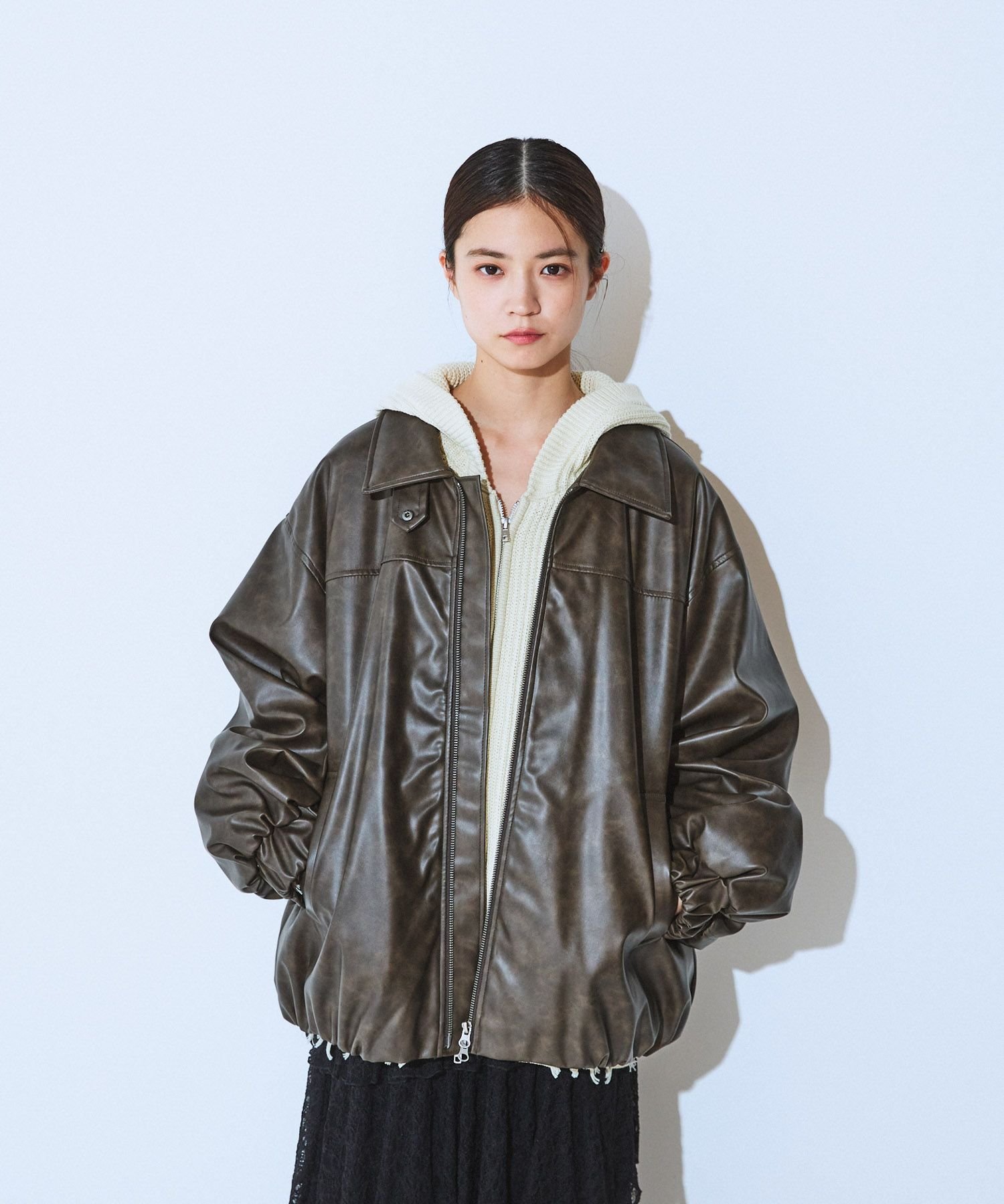ジーナシス　レザージャケット ⠀ ⠀ staff : RINA 164cm @6r__a6