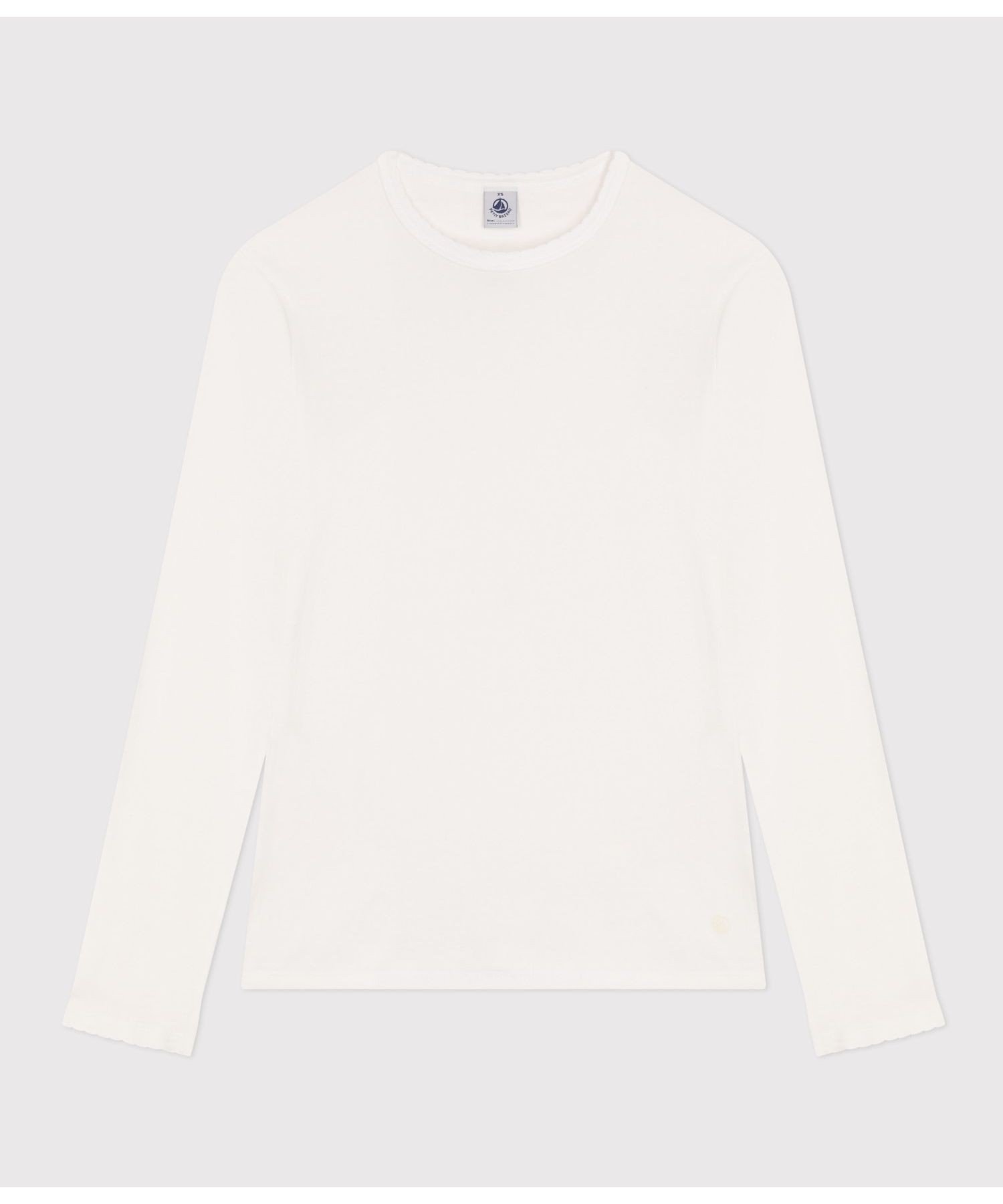 ■プチバトー　レディース　トレーナー　ロングTシャツ　L 楽天市場】ポワンココットクルーネック長袖Tシャツ PETIT BATEAU