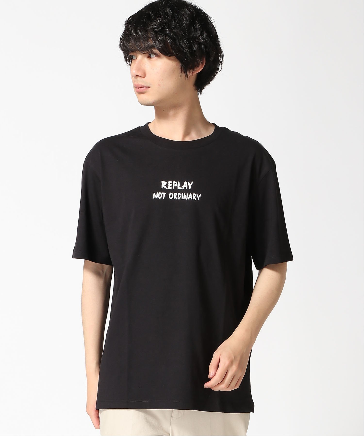 楽天市場】リプレイ REPLAY 半袖Tシャツ メンズ クルーネック