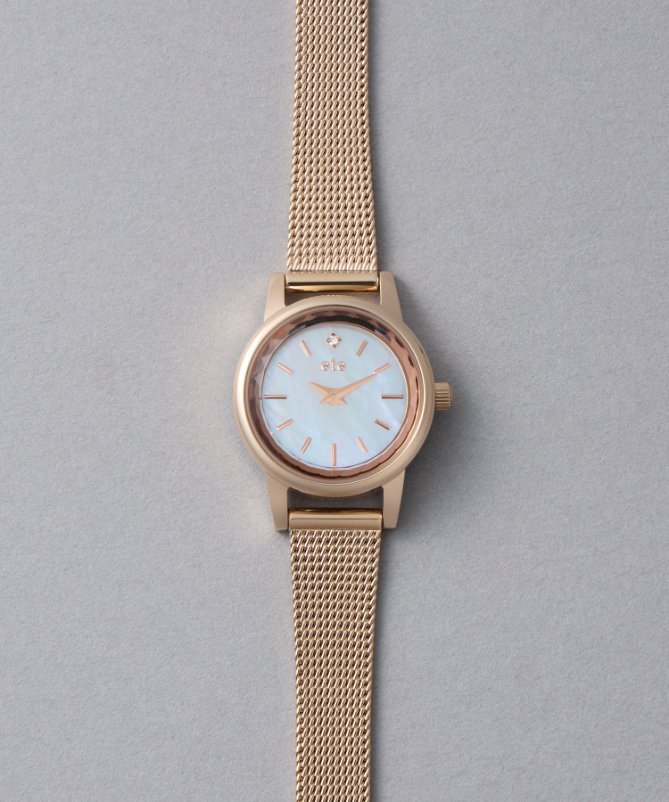 楽天市場】ダイヤモンド ジェムフェイス メッシュベルト ウォッチ ete