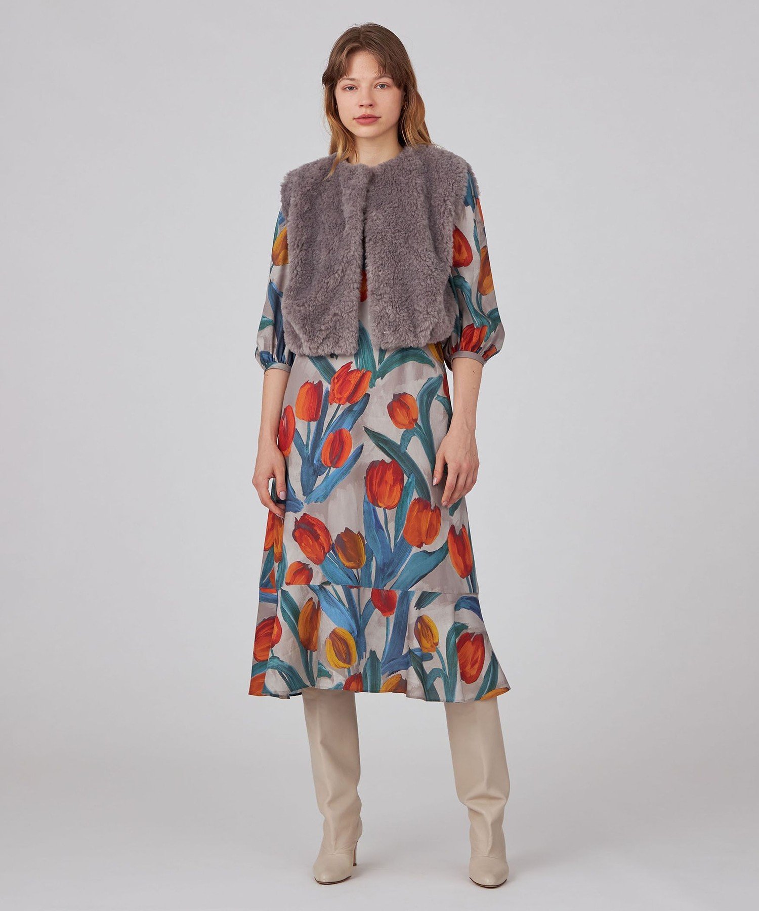 SALE／40%OFF】Ballsey ランダムファー ショートベスト