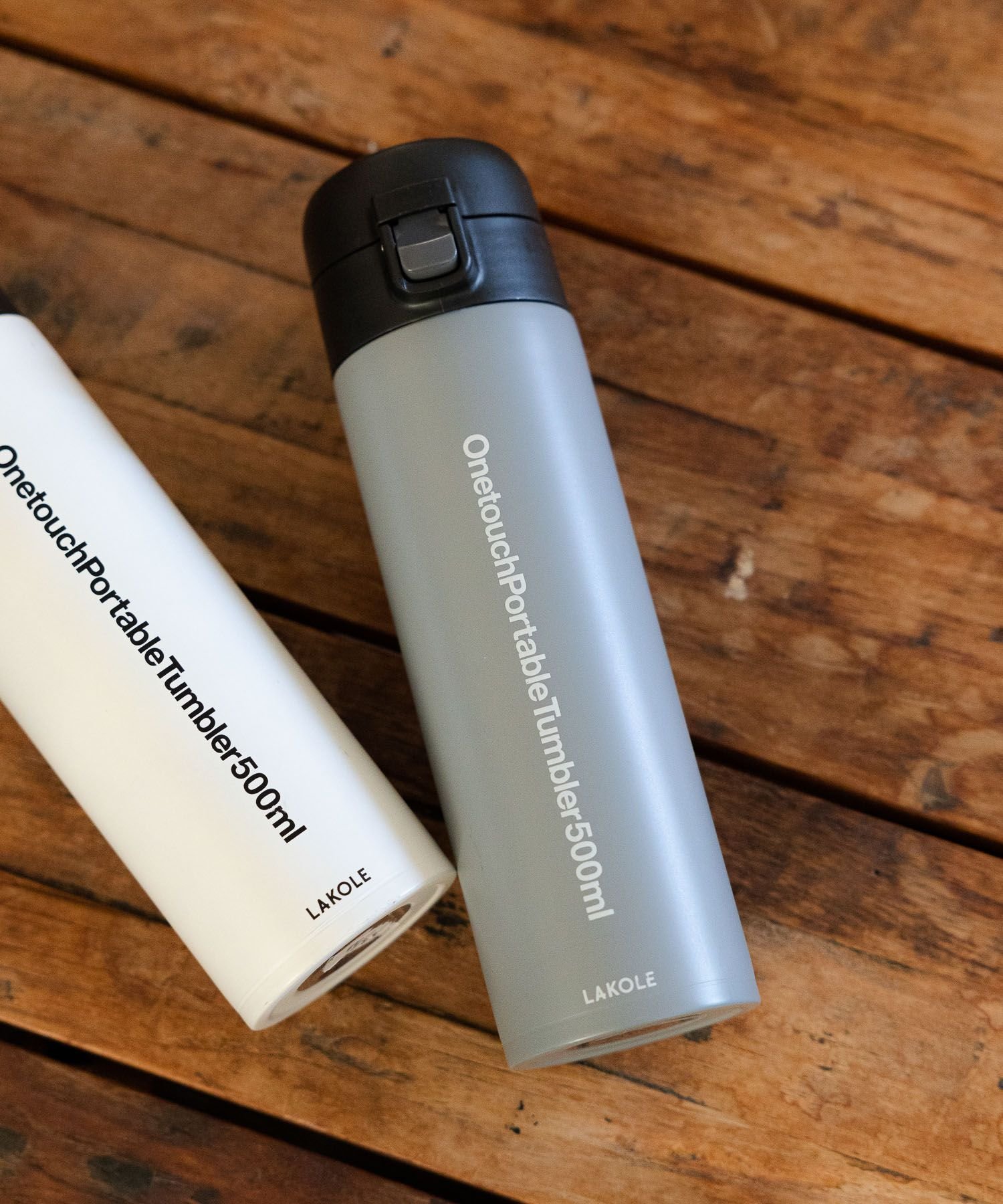 LAKOLE ワンタッチポータブルタンブラー[500ml] ラコレ 食器・調理器具