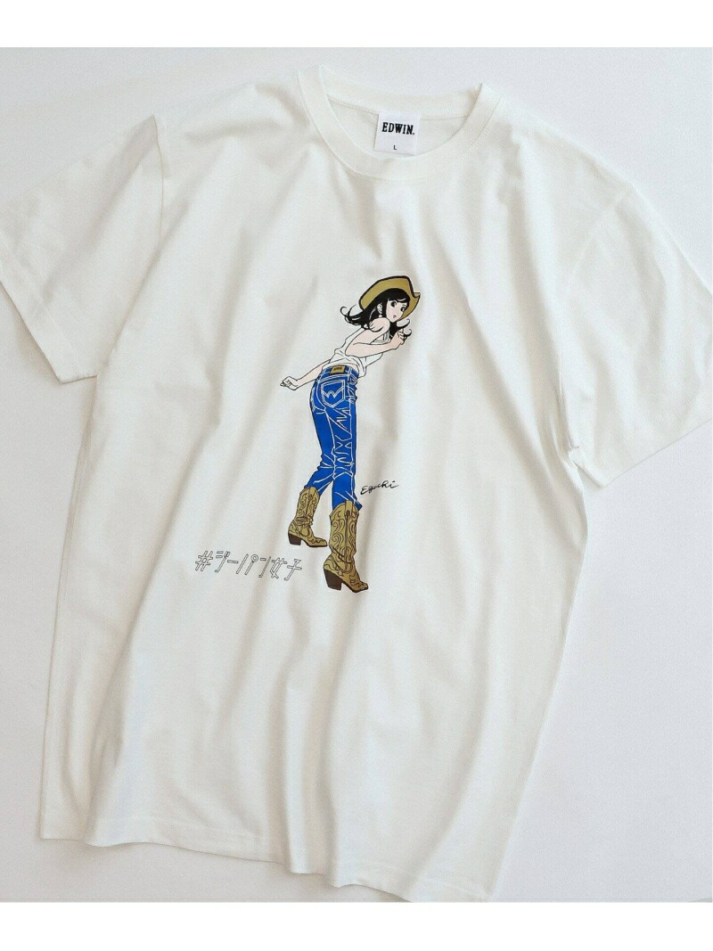 楽天市場 グラニフ コラボレーションベーシックｔシャツ Ah 江口寿史 コラボtシャツ ホワイト 楽ギフ 包装 Design Tshirts Store Graniph