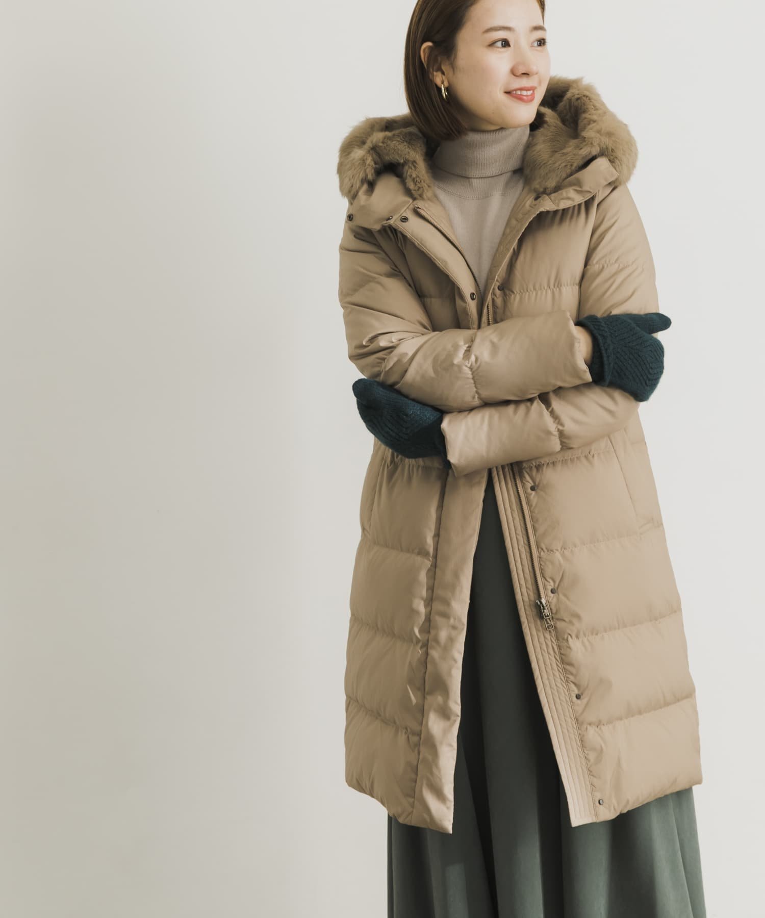 SALE／30%OFF】URBAN RESEARCH ラビットフードストレッチロングダウン 