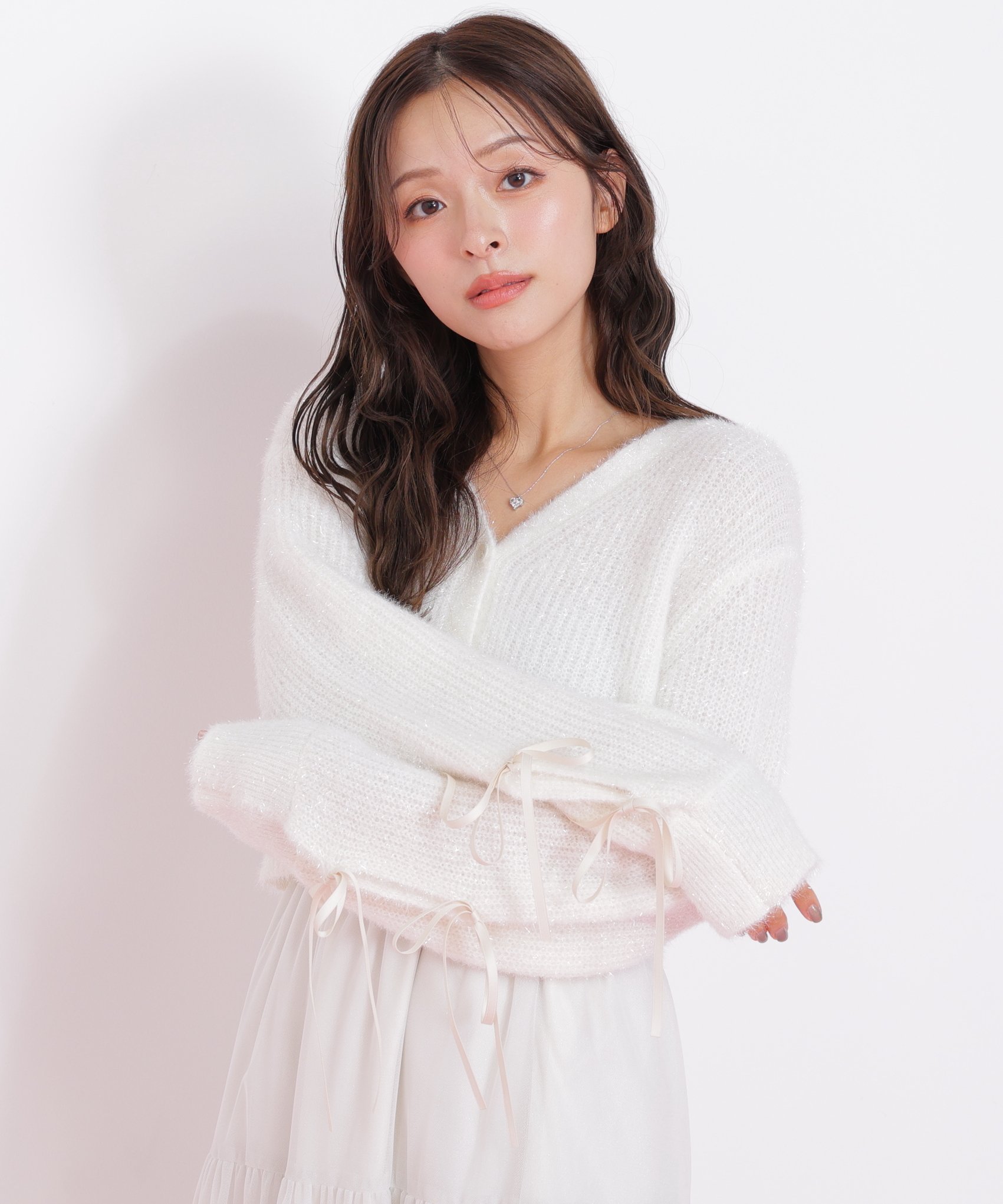 楽天市場】サイドリボンフィルムフェザーニット JILL by JILL STUART