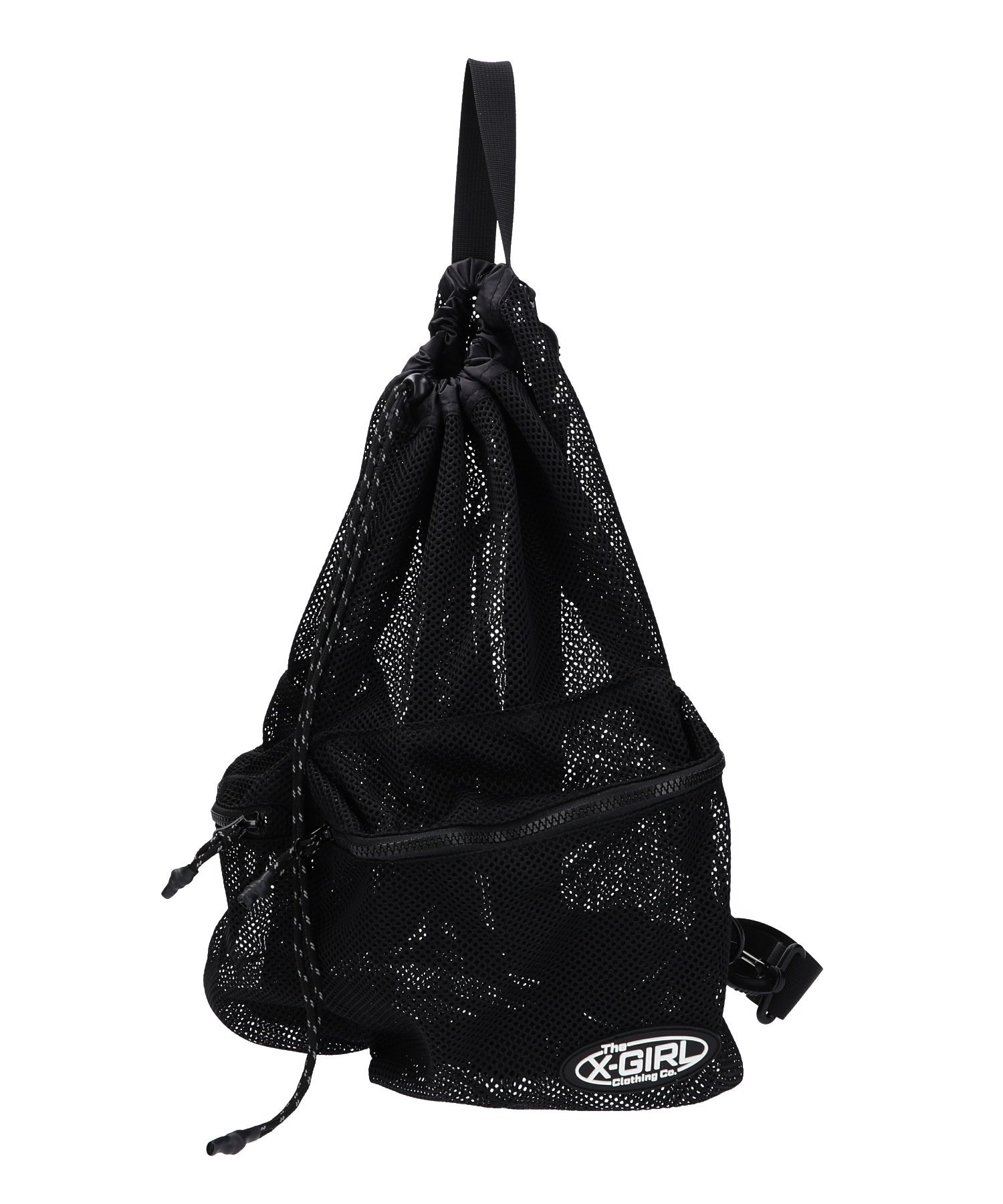 X-girl エックスガール ナップサック　黒 FAUX LEATHER KNAPSACK（バックパック/リュック）｜X-girl