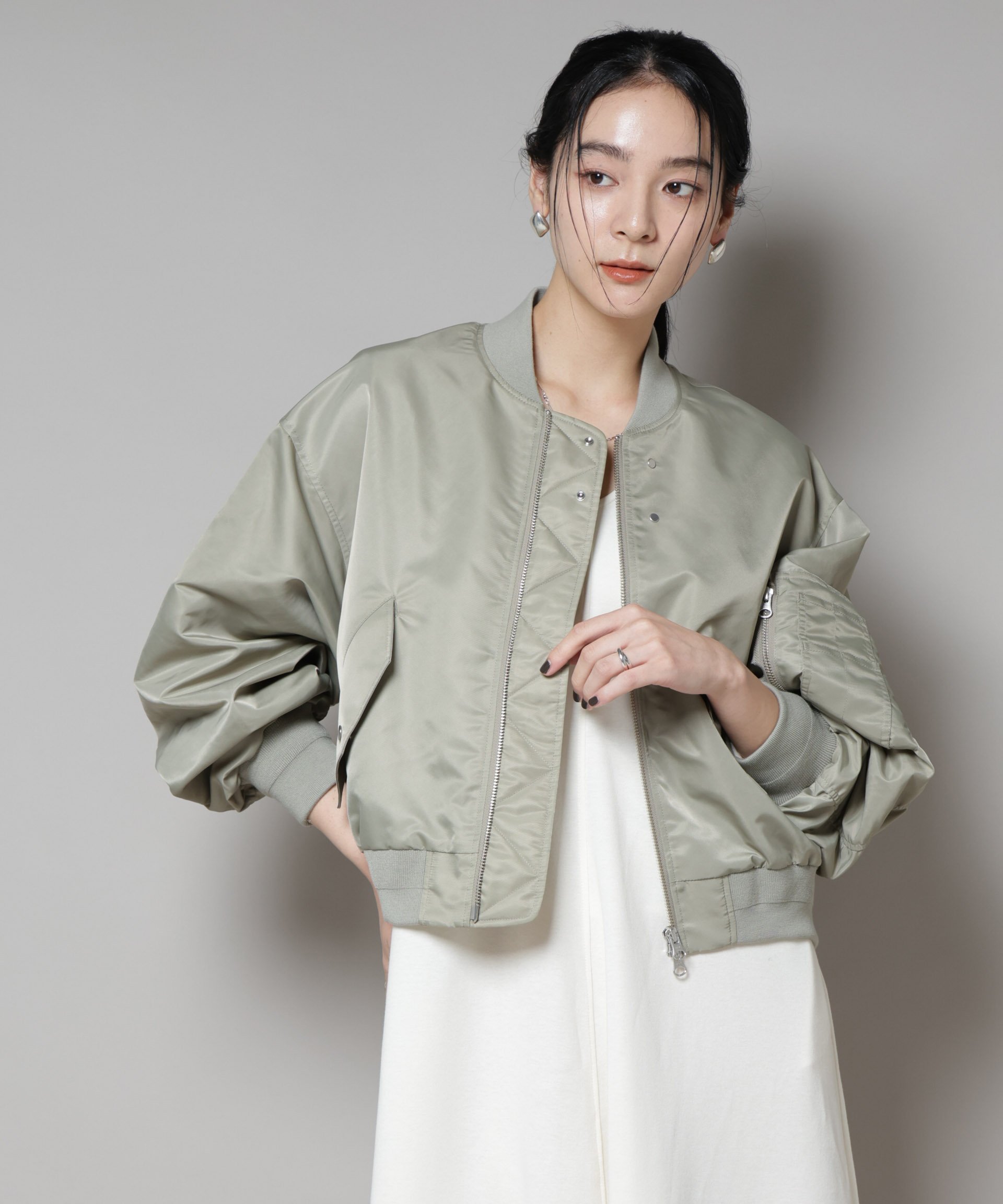 UNITED ARROWS AIRY ジャカード 5SL ペプラム ブラウス
