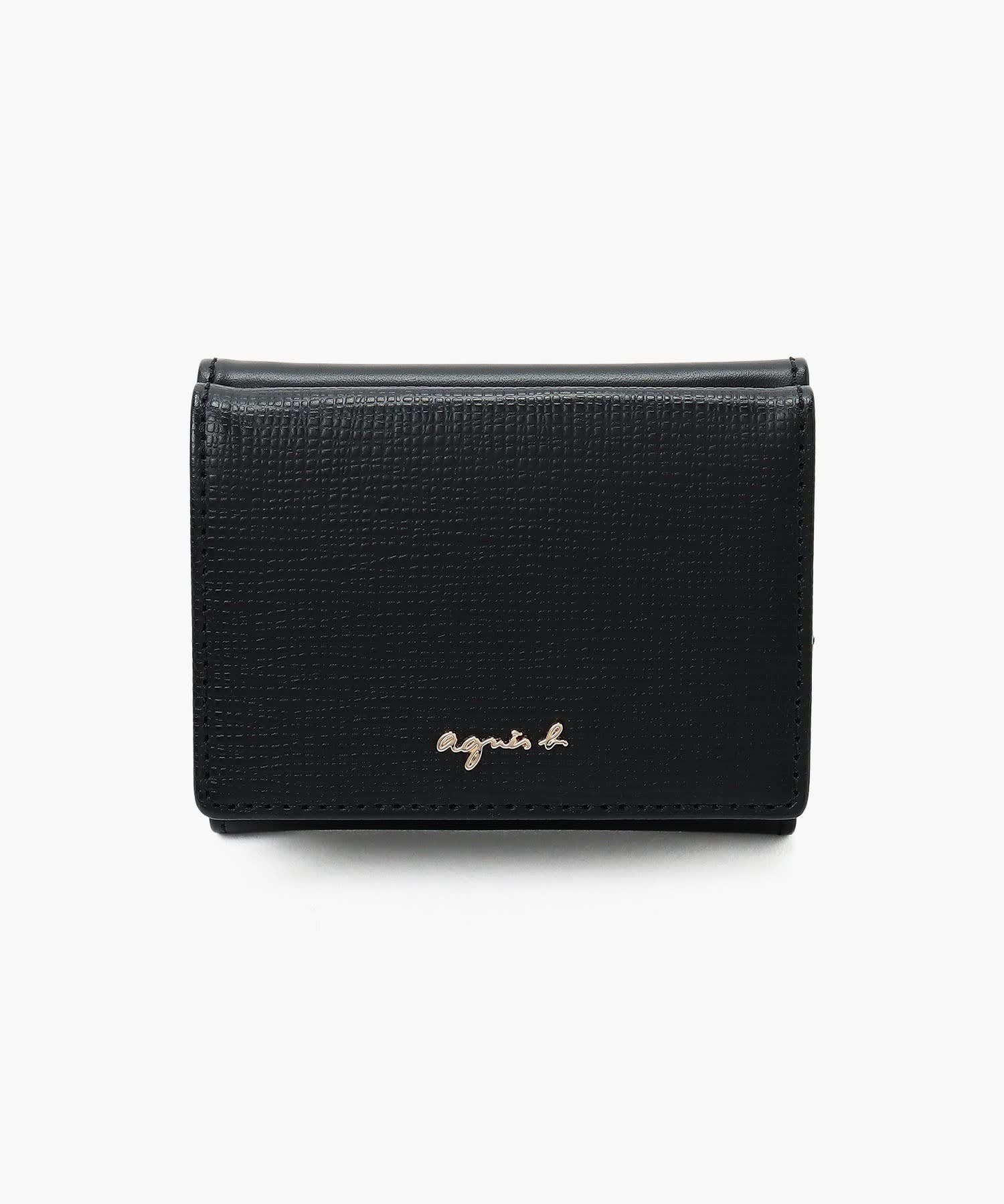 【正規品】アニエスベー　agnes b 黒　レザー　二つ折り財布　エンブレム付き 楽天市場】アニエスベー 財布 二つ折り財布 レディース ブランド