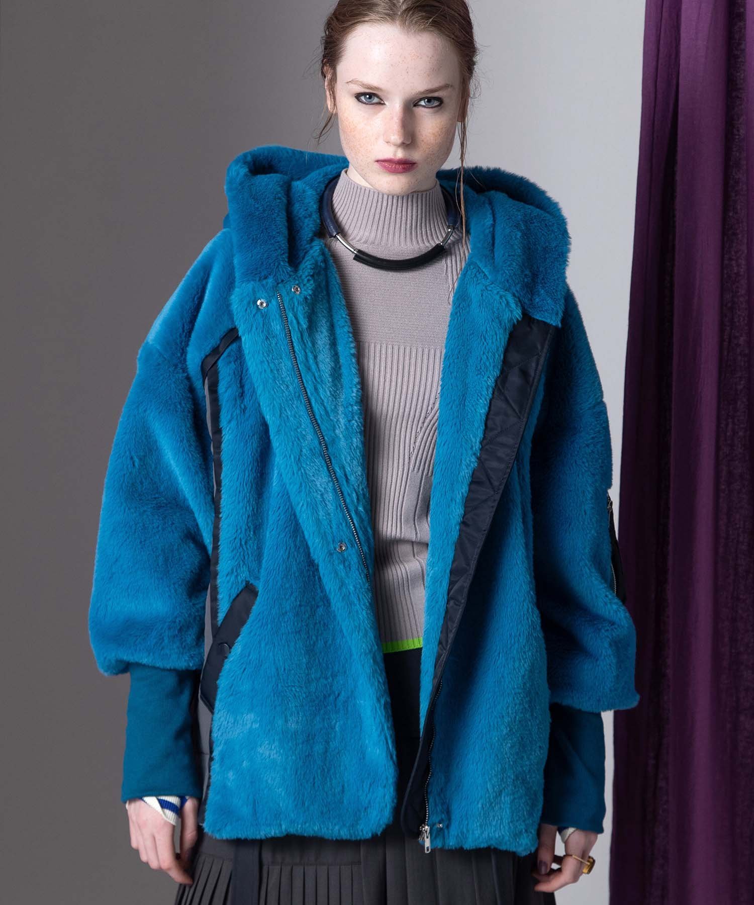 FRAY I.D フレイアイディー　モヘアシャギーハーフコート　人気完売品 FRAY I.D（フレイアイディー）の「モヘヤシャギーハーフコート（その他