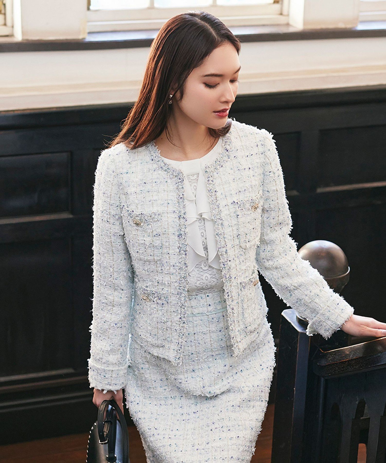 moussy VELOUR ツイード ジャケット MOUSSY VELOUR ツイード ジャケット BRN -ファッション通販 FASHION WALKER