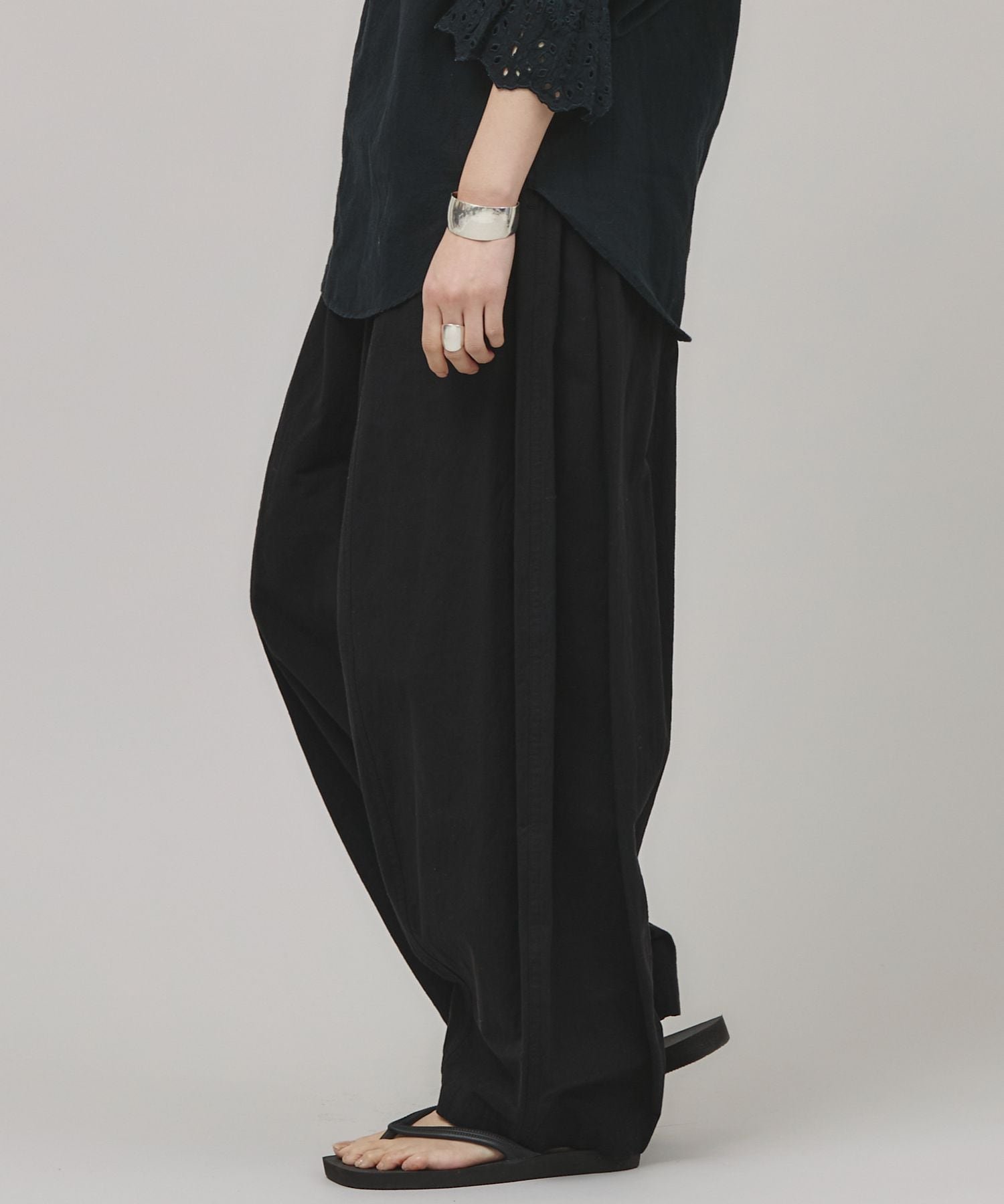 Curensology コットンリネンドロストパンツ カレンソロジー パンツ