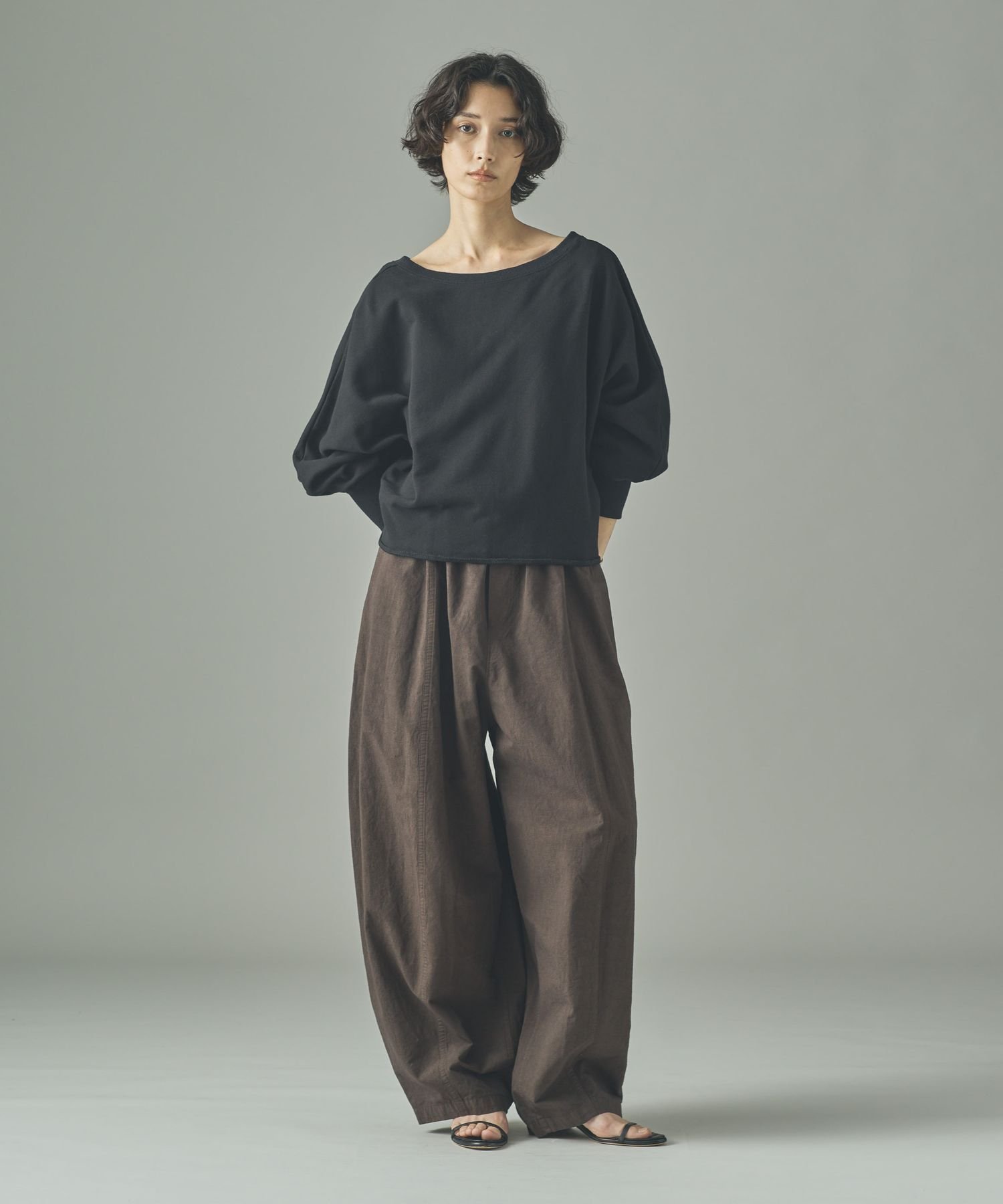 Curensology コットンリネンドロストパンツ カレンソロジー パンツ  