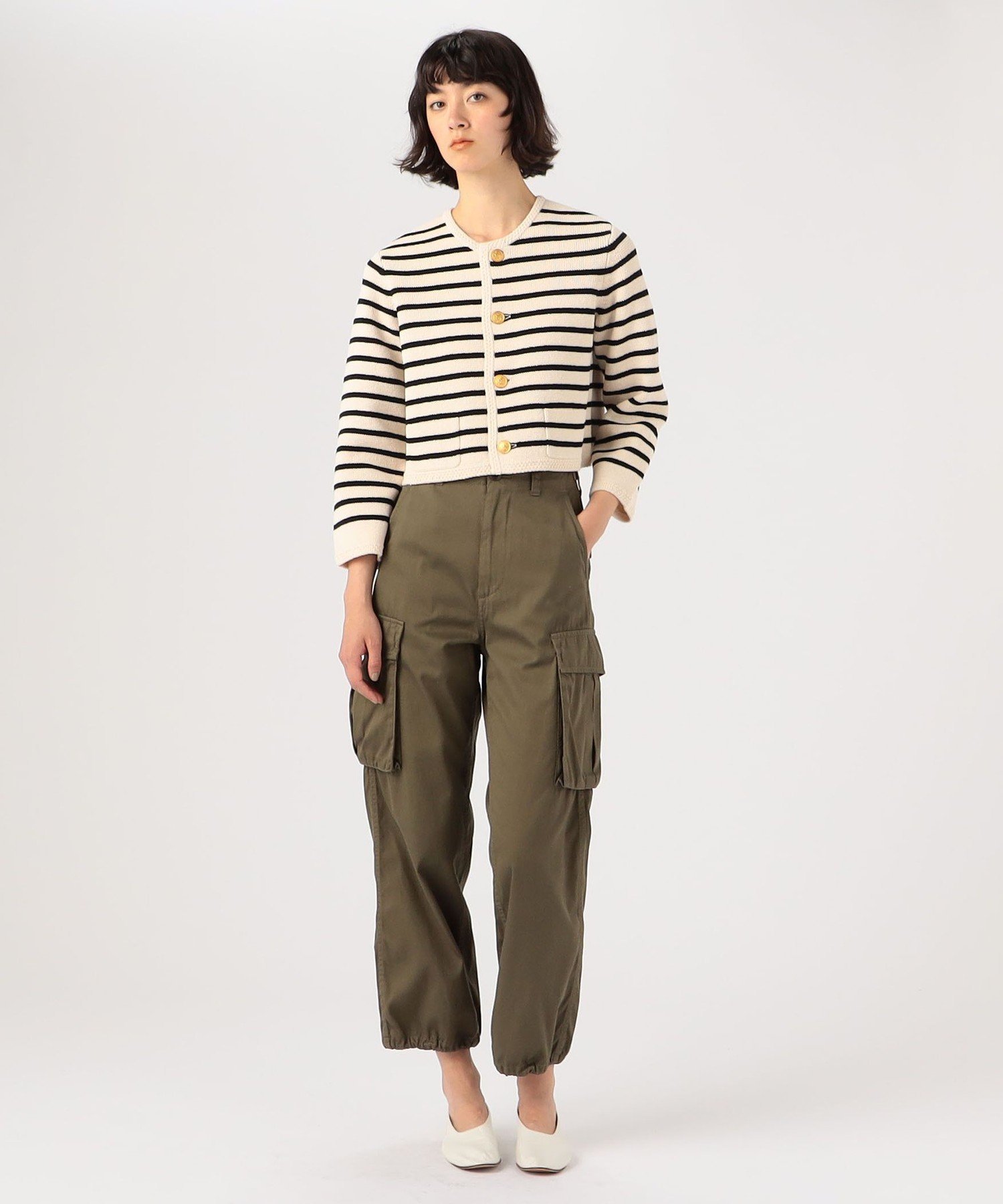 MACPHEE マカフィー　ハーフミラノリブ クロップドカーディガン SALE／40%OFF】MACPHEE ハーフミラノリブ クロップドカーディガン