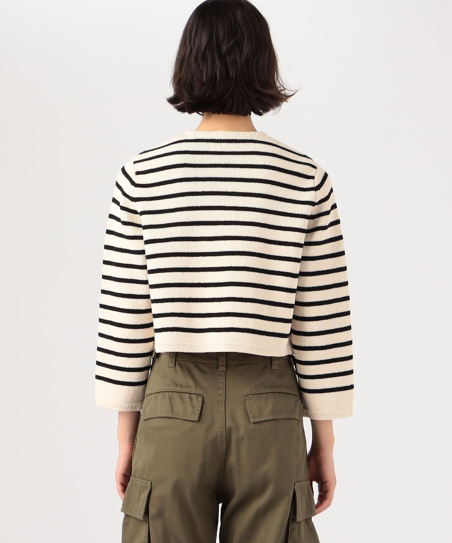 MACPHEE マカフィー　ハーフミラノリブ クロップドカーディガン SALE／40%OFF】MACPHEE ハーフミラノリブ クロップドカーディガン