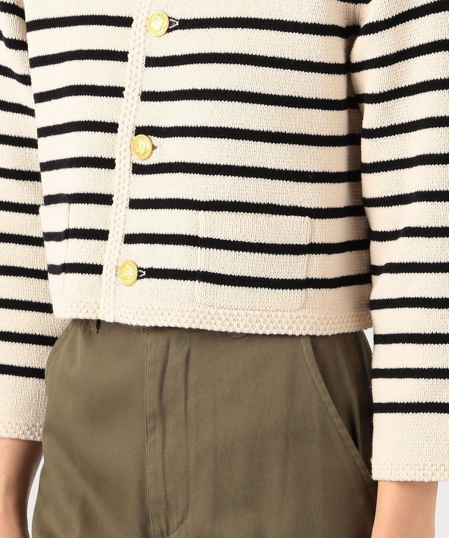 SALE／40%OFF】MACPHEE ハーフミラノリブ クロップドカーディガン