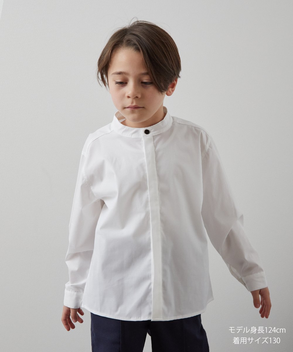 楽天市場】riziere ノーアイロンバンドカラー比翼シャツ(ボタン