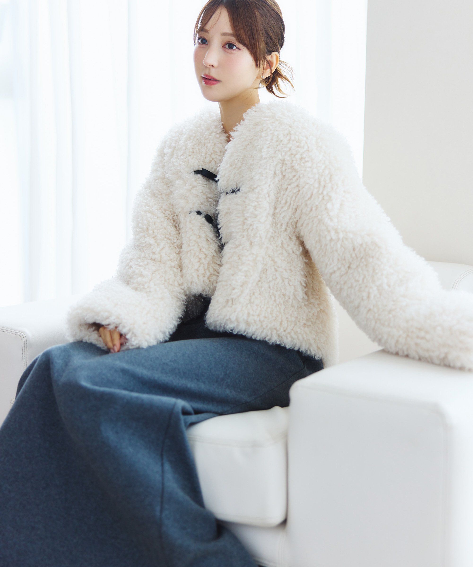 SALE／50%OFF】eimy istoire French poodle fur リボンジャケット