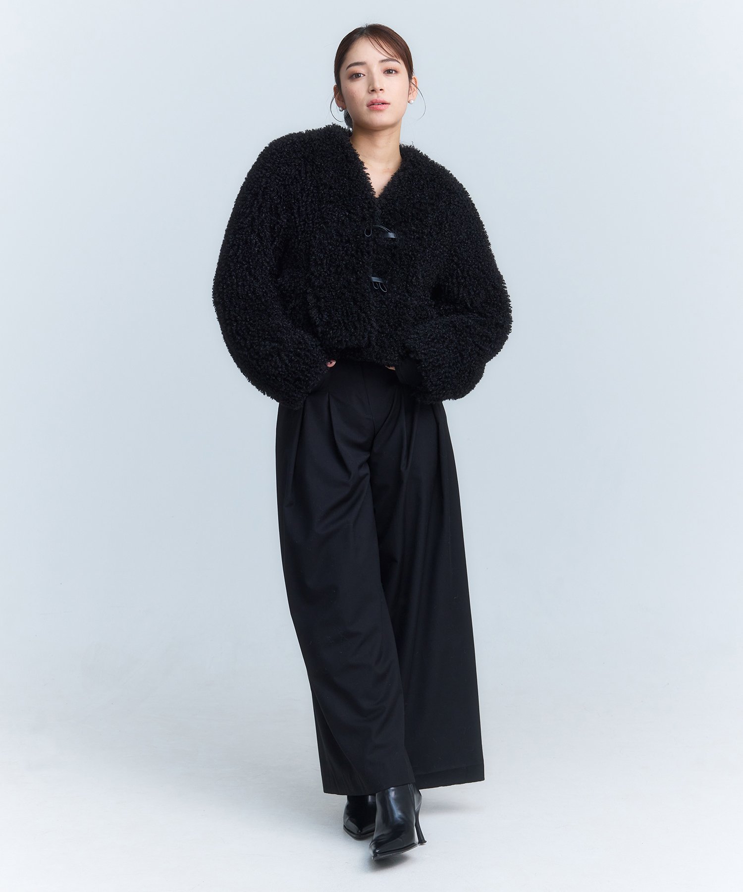 SALE／50%OFF】eimy istoire French poodle fur リボンジャケット