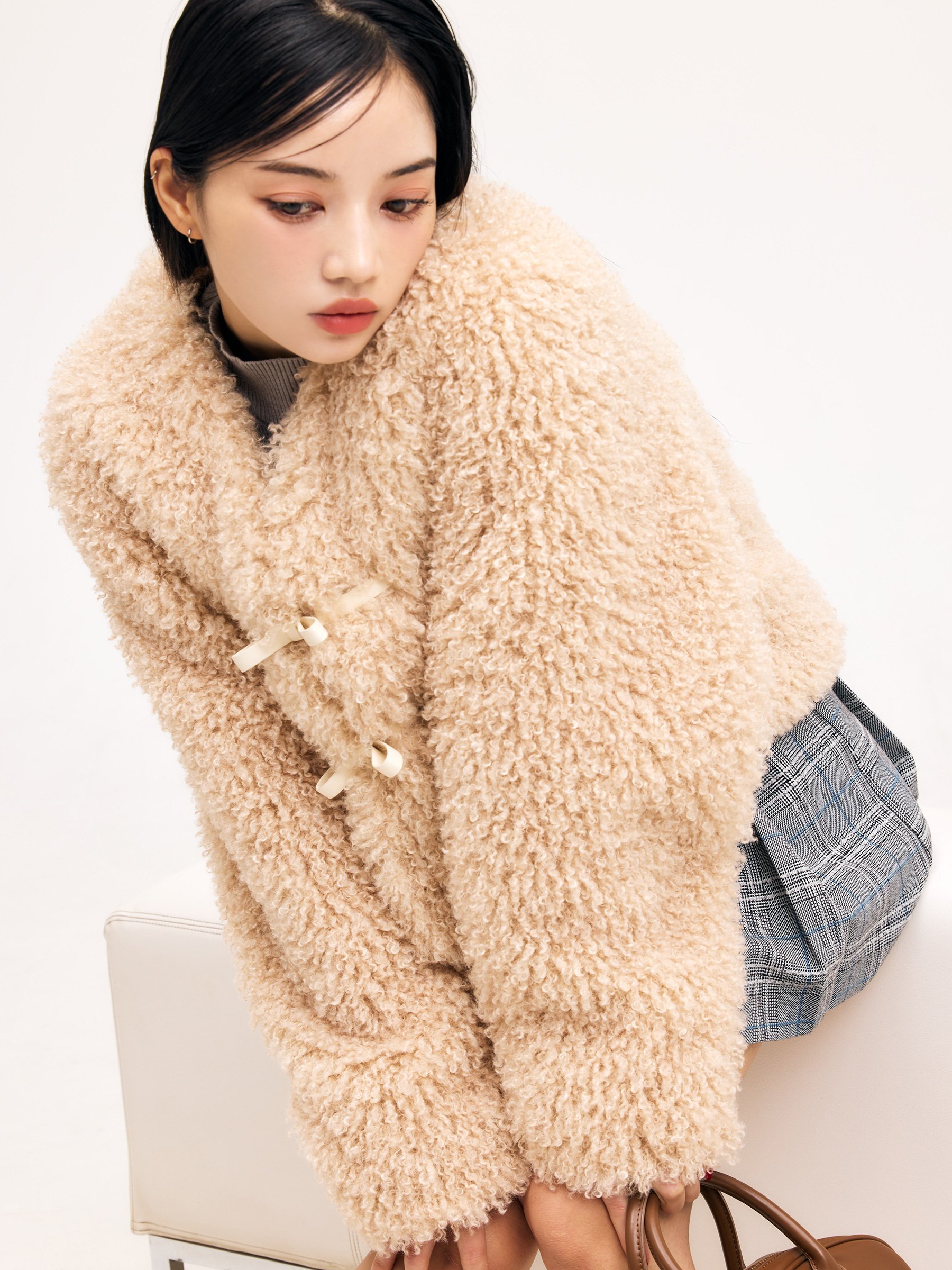 SALE／50%OFF】eimy istoire French poodle fur リボンジャケット 
