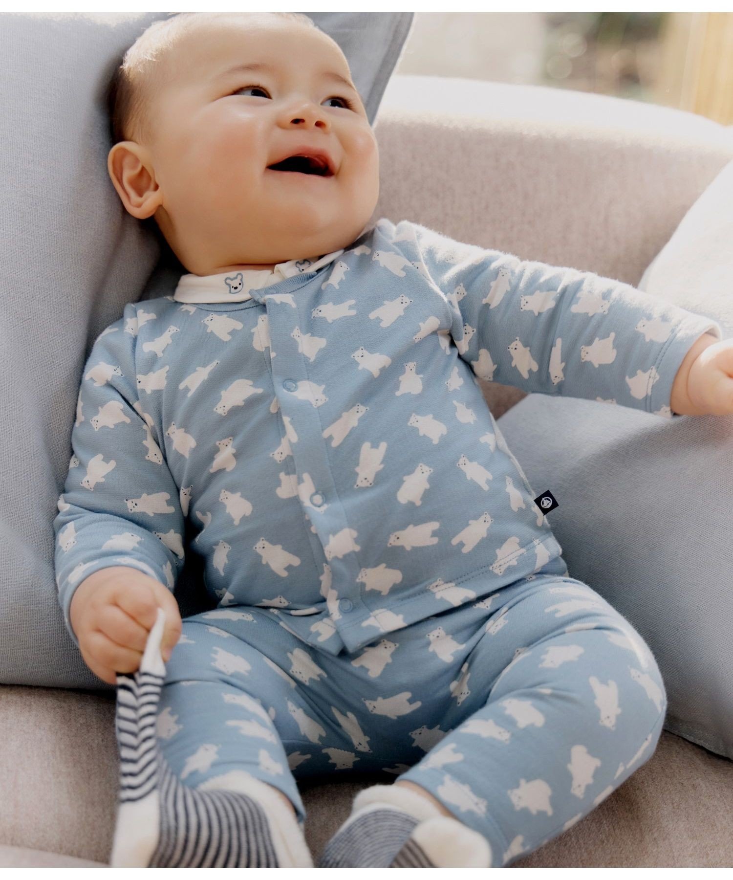 【3点セット】Petit Bateau プチバトー　12m ロンパース PETIT BATEAU（プチバトー） ベビー服 ロンパース ハートプリント3点