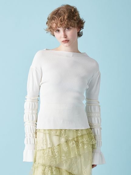 楽天市場】【SALE／45%OFF】マテリアルミックスニットトップス
