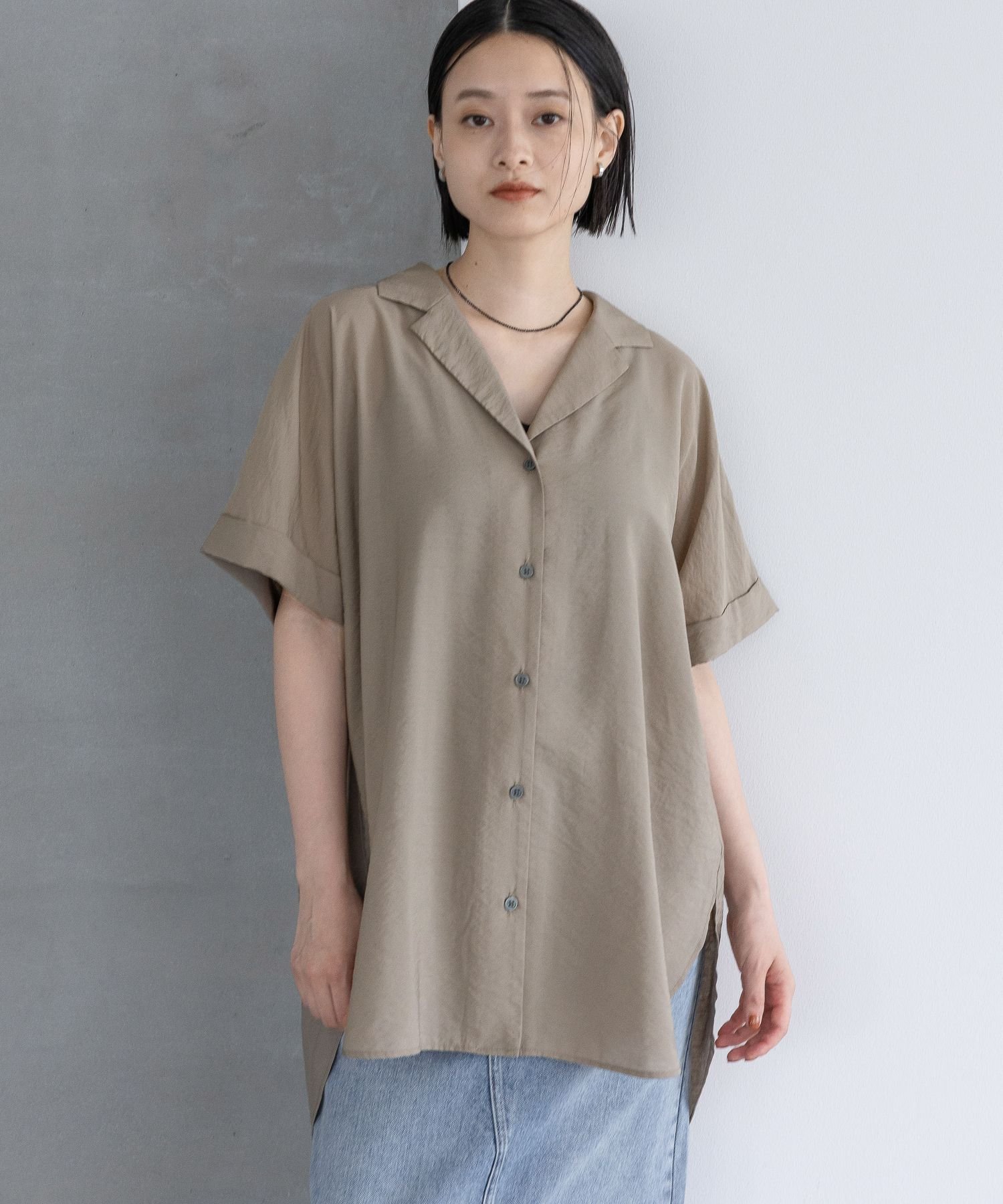 トップス AYUH aquagarage シャツ ブラウス 秋冬 レディース 裾ツイスト