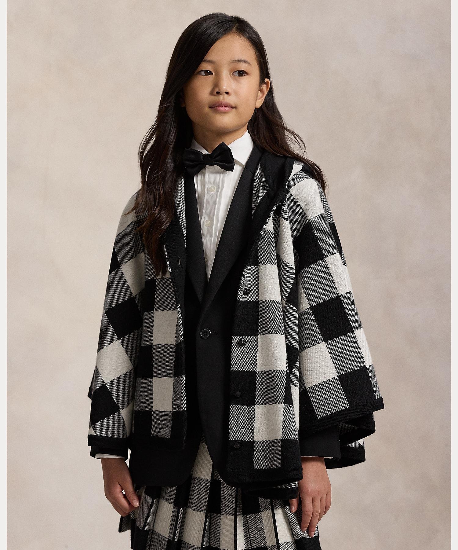 Ralph Lauren ウールポンチョ バッファローチェック 楽天市場】【RALPH LAUREN プラッド ウール ポンチョ チェック 18-24M