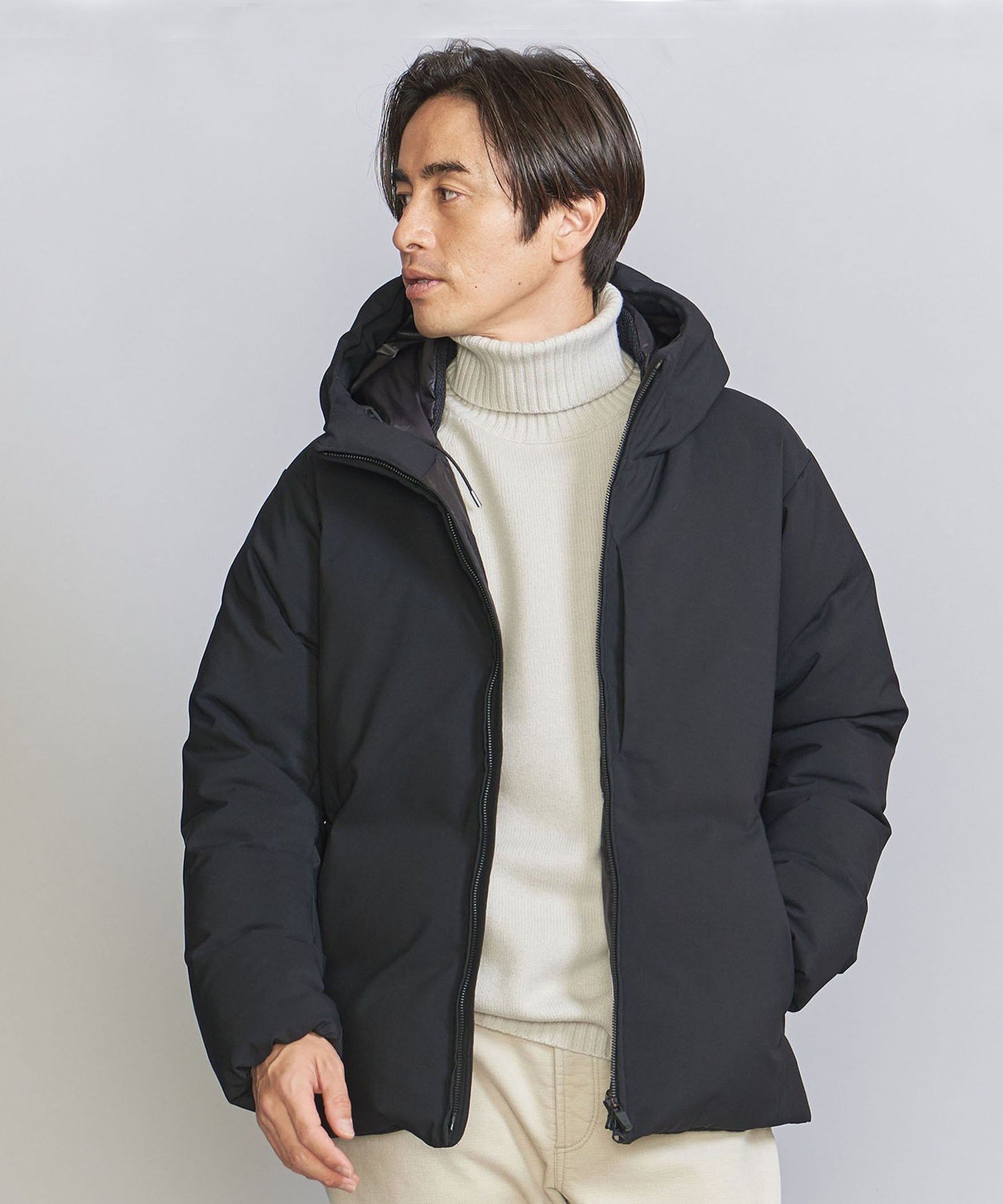 BEAUTY&YOUTH UNITED ARROWS 小松マテーレ シャンブレー フード ダウン 