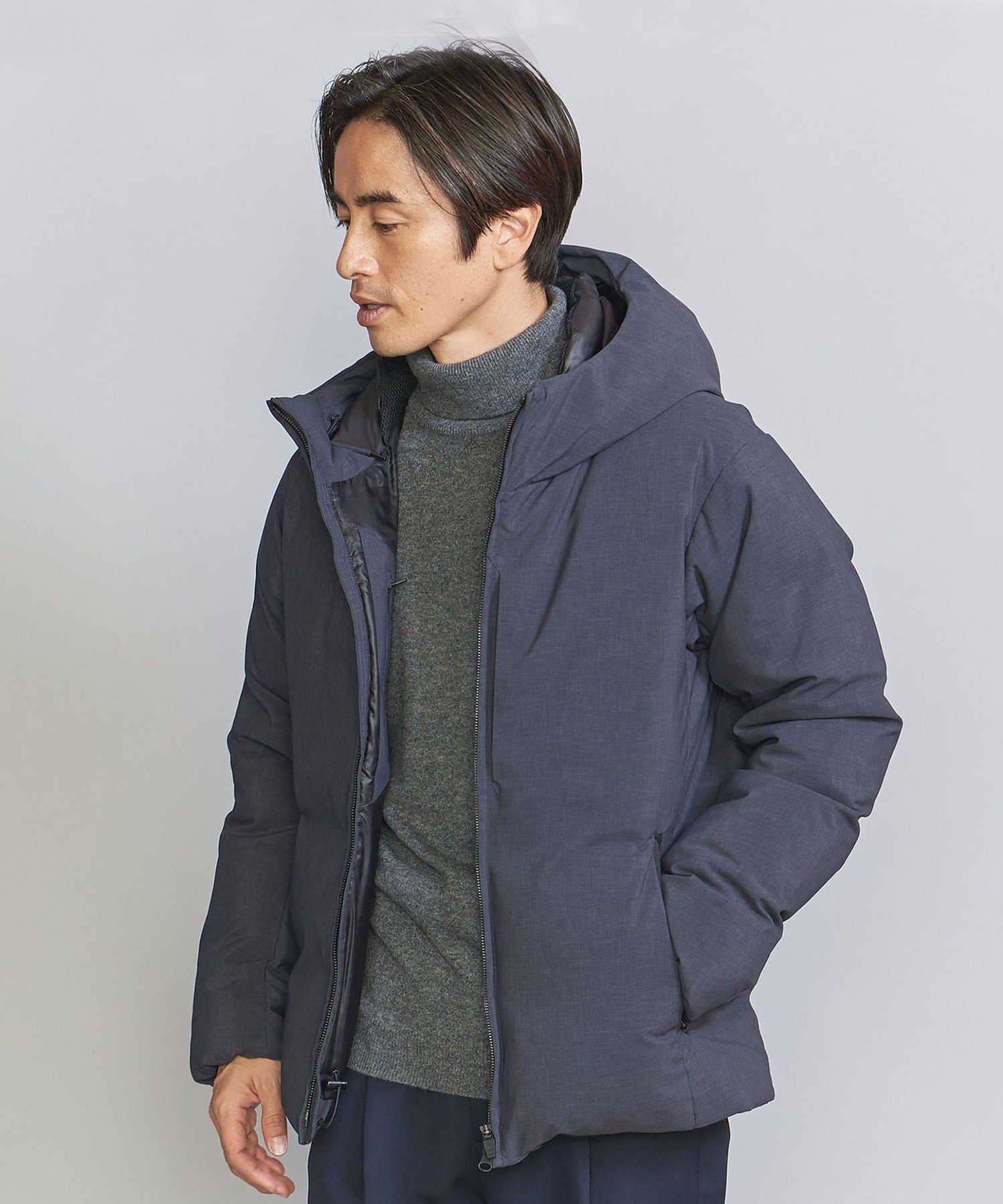 BEAUTY&YOUTH UNITED ARROWS 小松マテーレ シャンブレー フード ダウン 