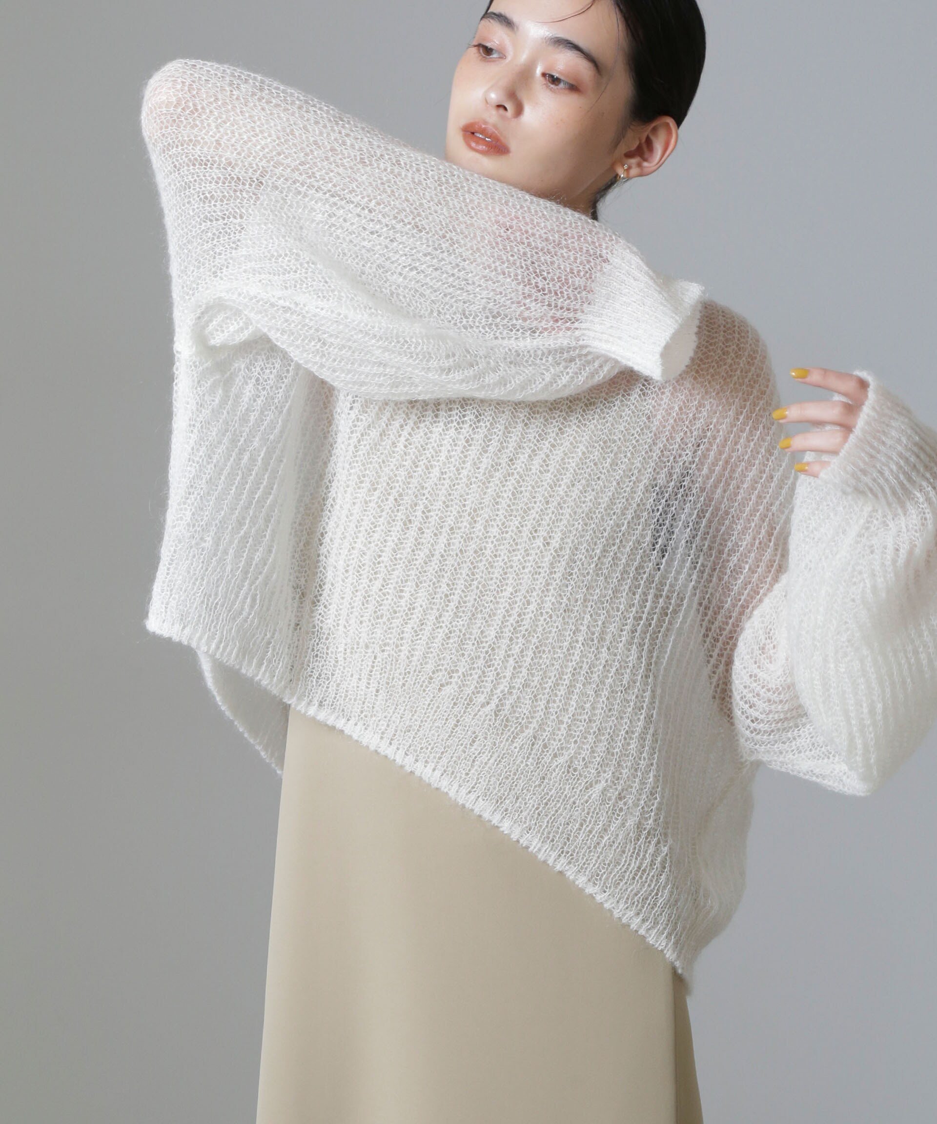 BABYLONE バビロン ローゲージニットプルオーバー モヘヤ セーター BABYLONE（バビロン）の「ローゲージニットプルオーバー（ニット