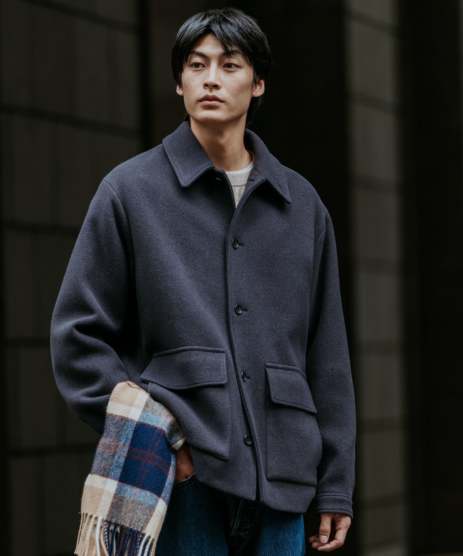 UNITED ARROWS green label relaxing SENTDALE WOOL カバーオール