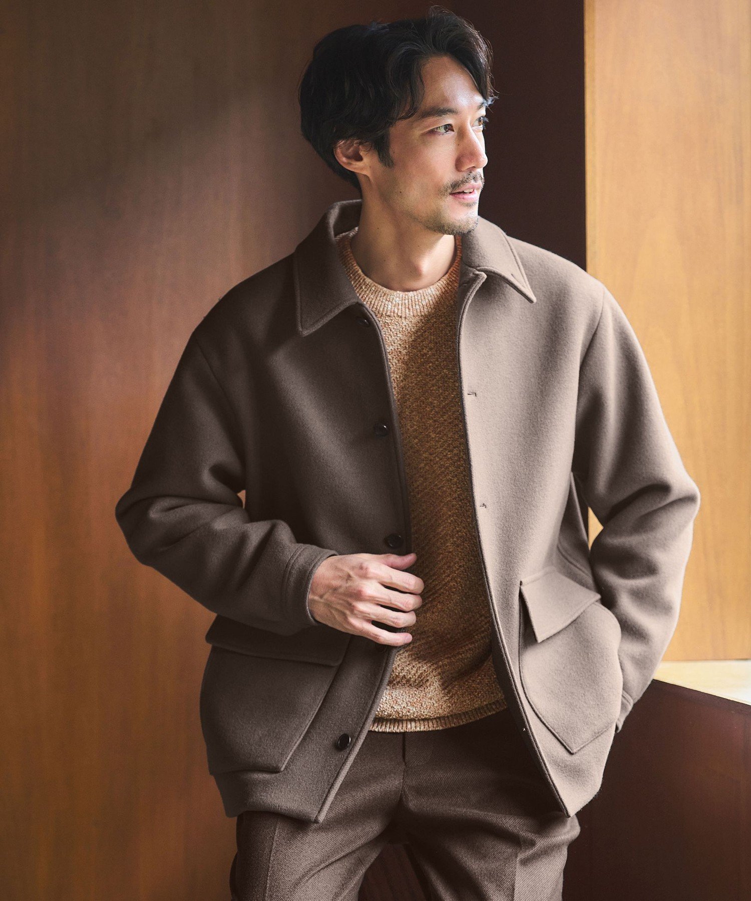 UNITED ARROWS green label relaxing SENTDALE WOOL カバーオール