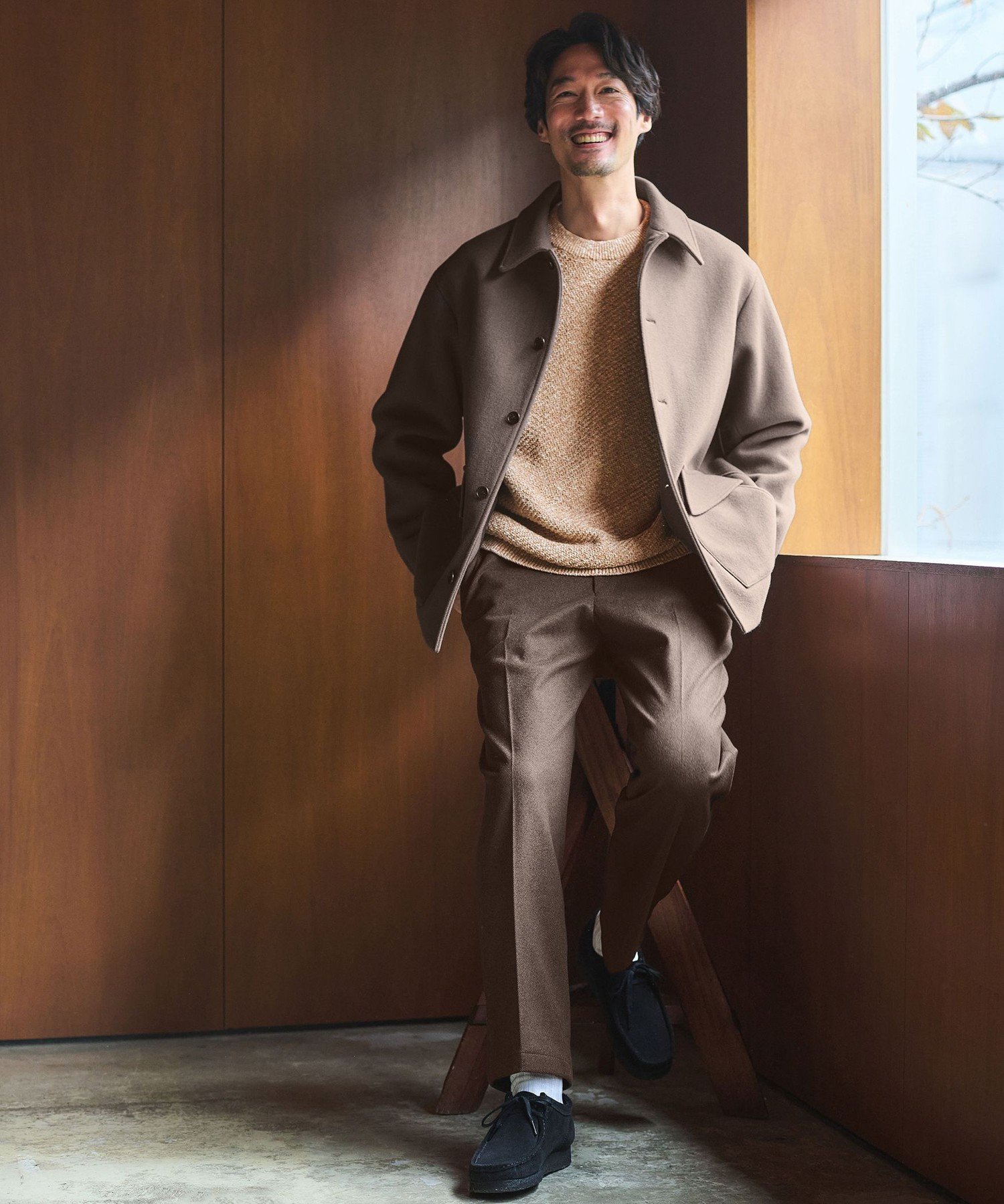 UNITED ARROWS green label relaxing SENTDALE WOOL カバーオール