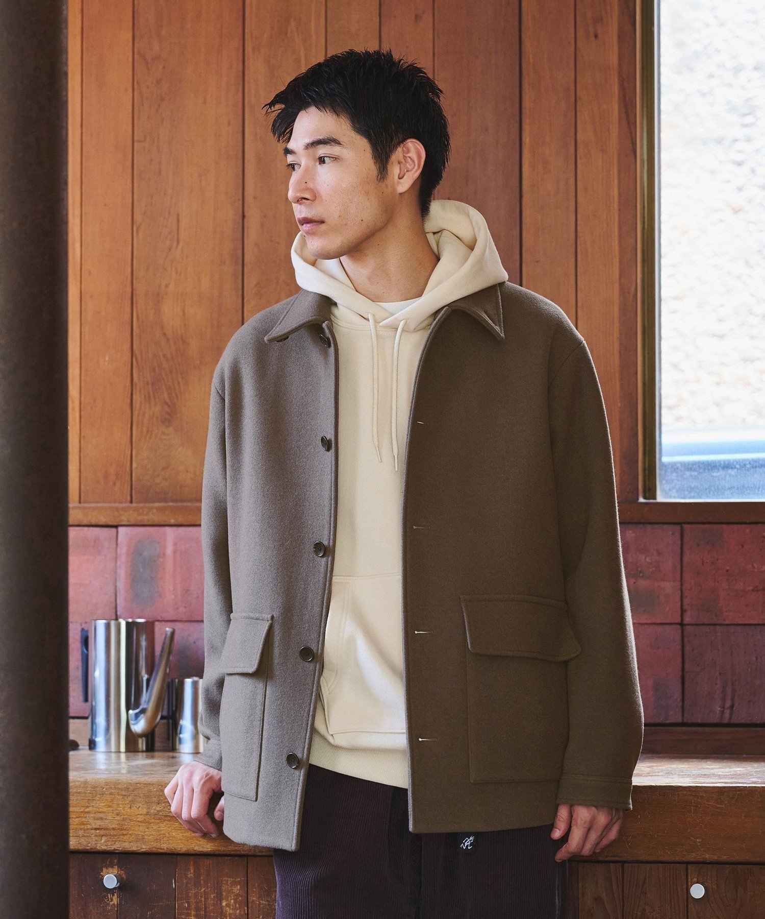 UNITED ARROWS green label relaxing SENTDALE WOOL カバーオール