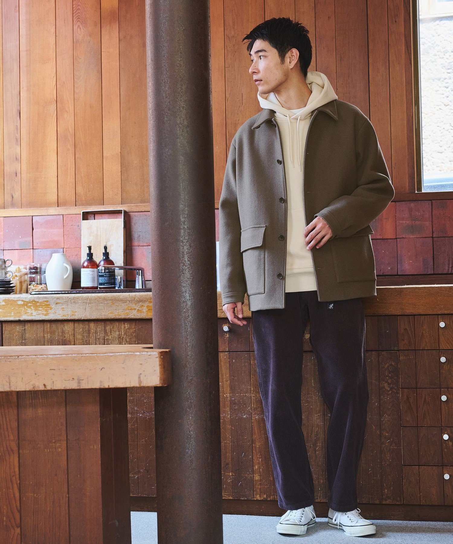 UNITED ARROWS green label relaxing SENTDALE WOOL カバーオール