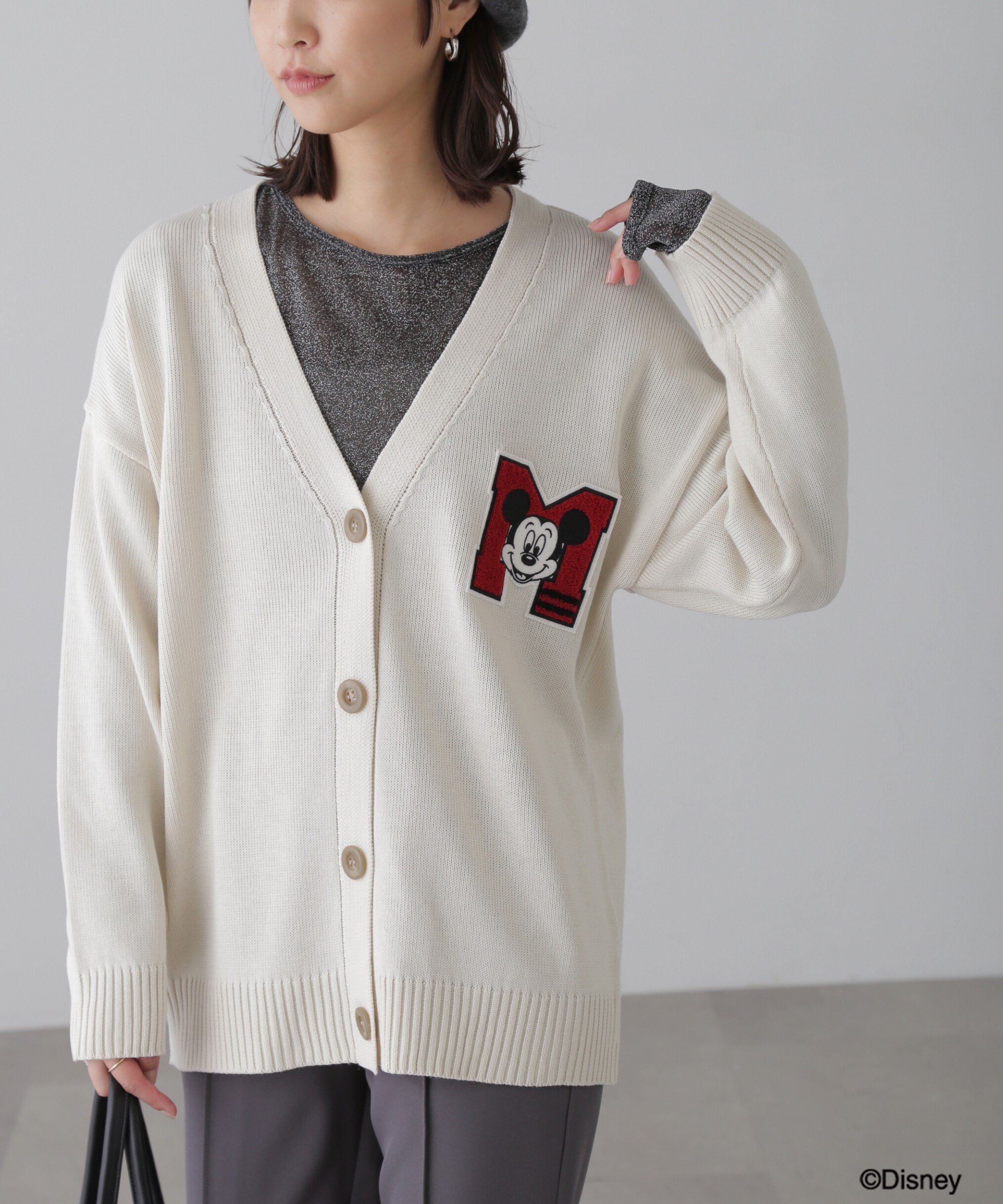 ミニーマウス　ウール カーディガン　13 14歳　164cm タグ付き新品☆ZARAのミニーマウスウールカーディガン☆164cm