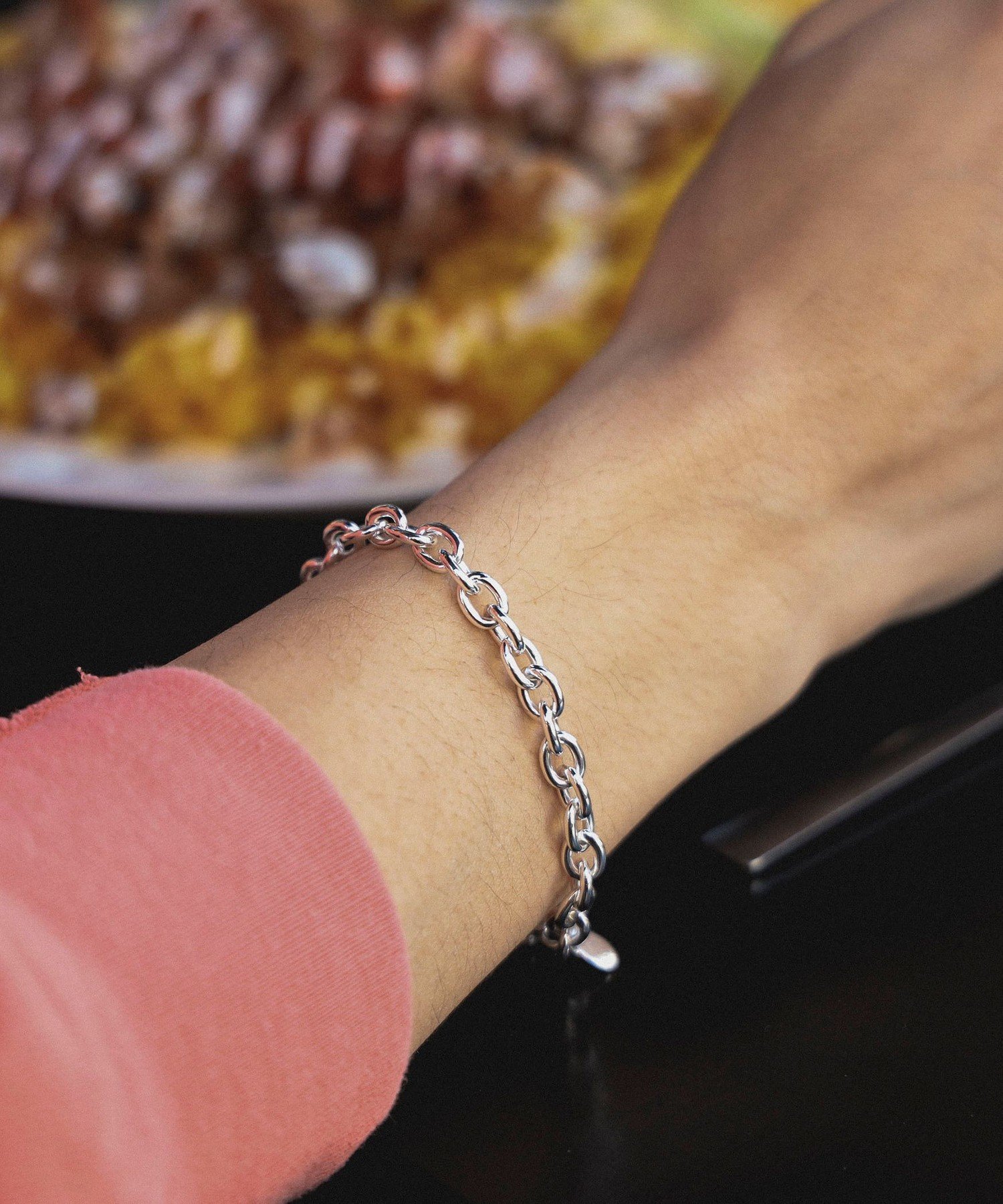 シルバー925 ブレスレット　beams BEAMS ブレスレット / カーブ チェーン SILVER925 メンズ