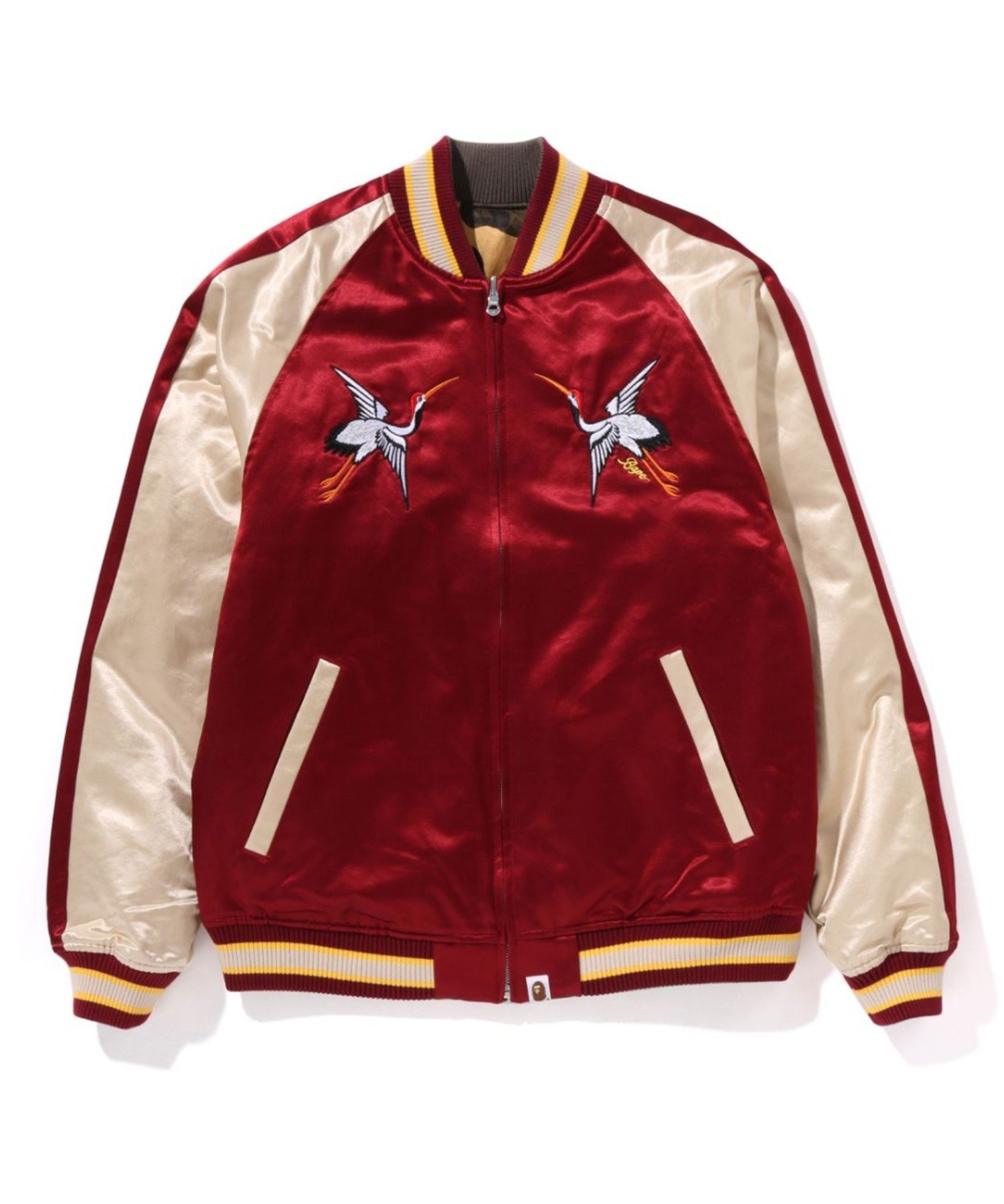 A Bathing Ape スタジャン レッド ホワイト XL A Bathing Ape スタジャン レッド ホワイト XL - メルカリ