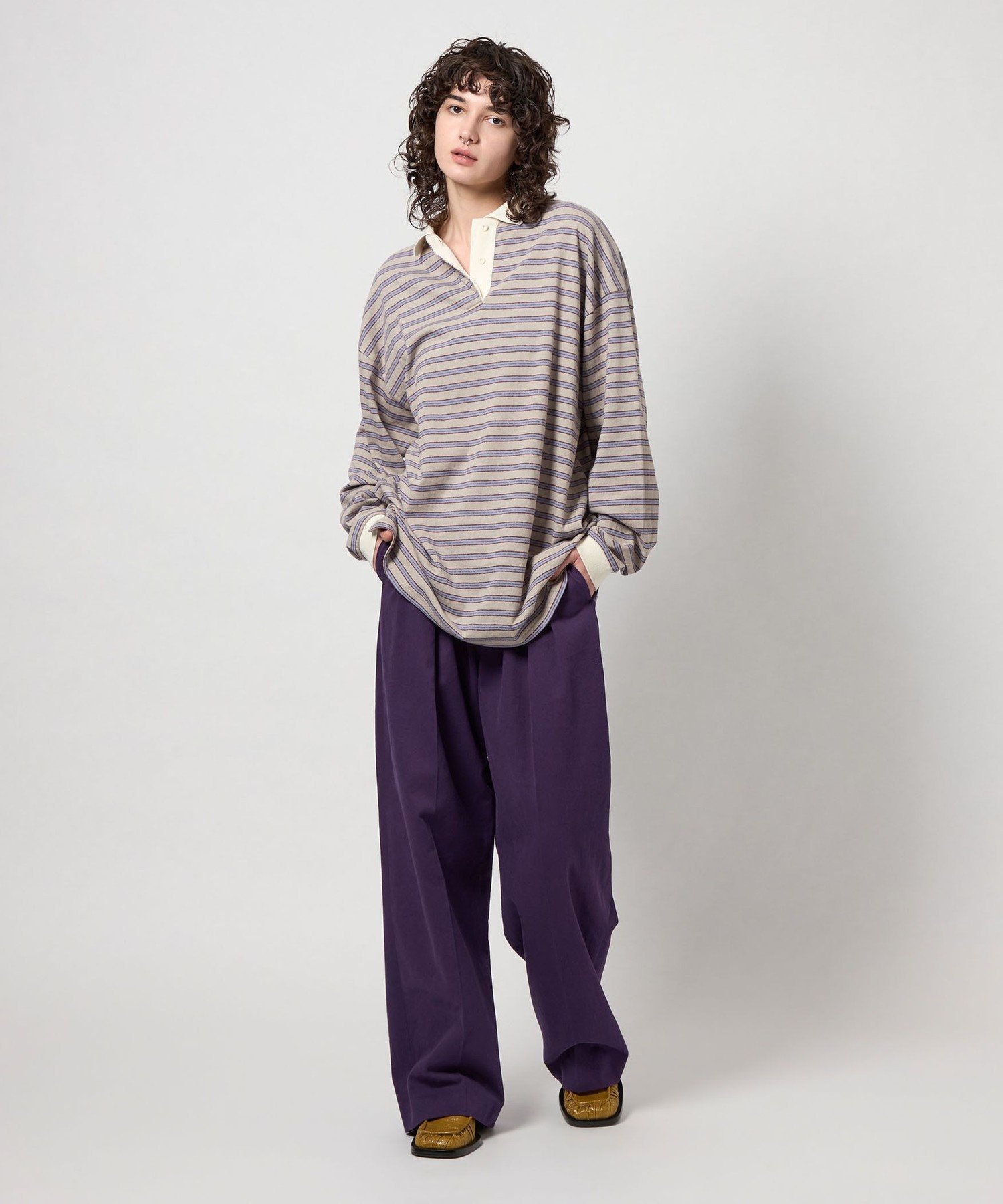 roku 6 ユナイテッドアローズ スウェット　トップス Americana × 6(ROKU)＞HALF ZIP PULLOVER/カットソー