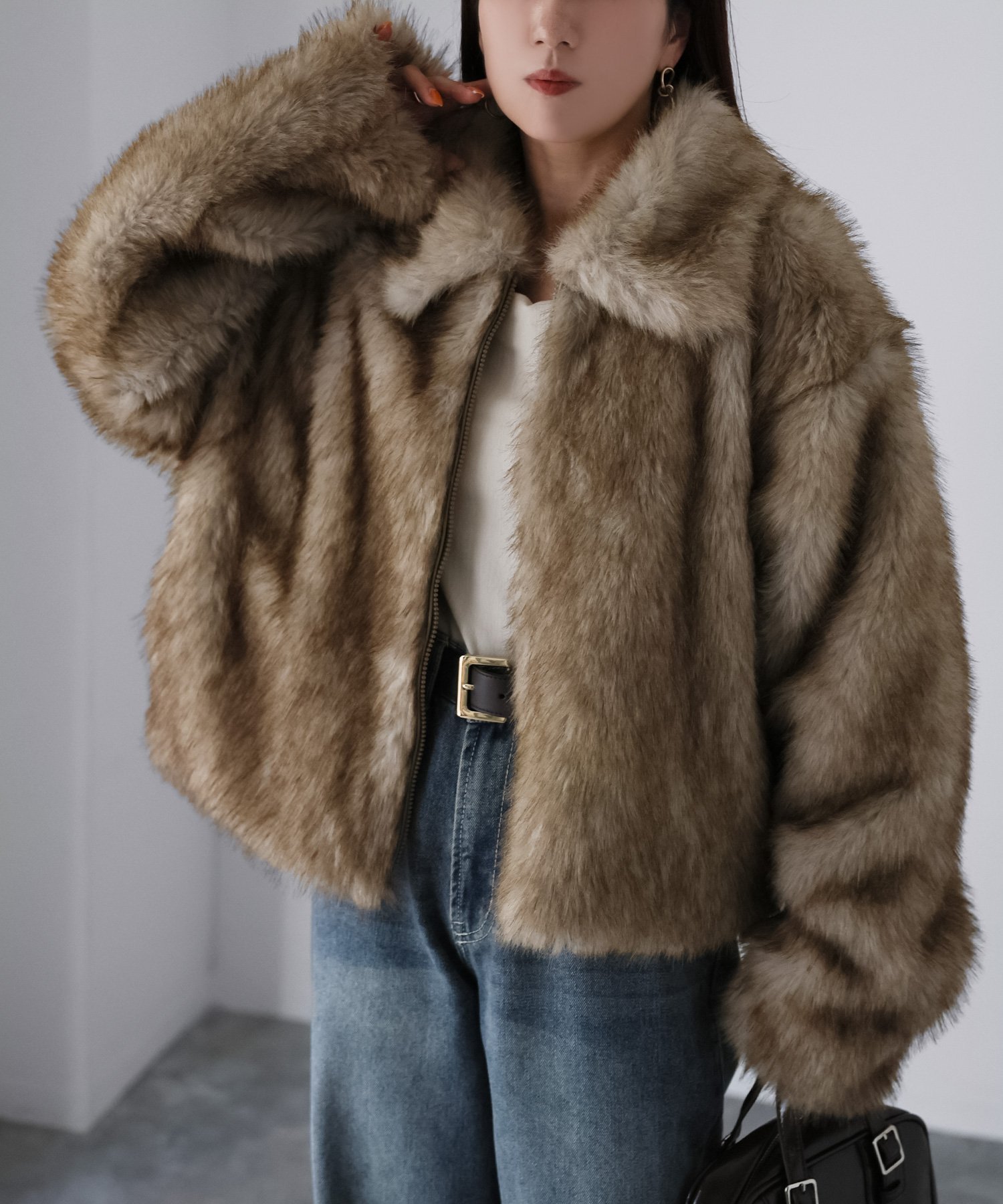 楽天市場】MIXファーショートジャケット Heather ヘザー ジャケット