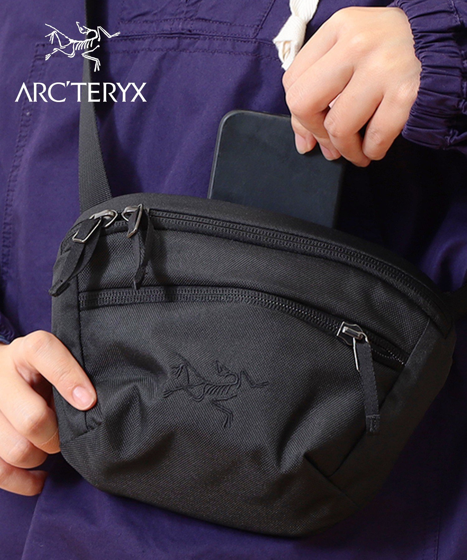 アークテリクス　ブラック ショルダーバッグ　ビームス　ボディバッグ　ポーチ BEAMS（ビームス）ARC'TERYX / Granville Crossbody Bag（バッグ