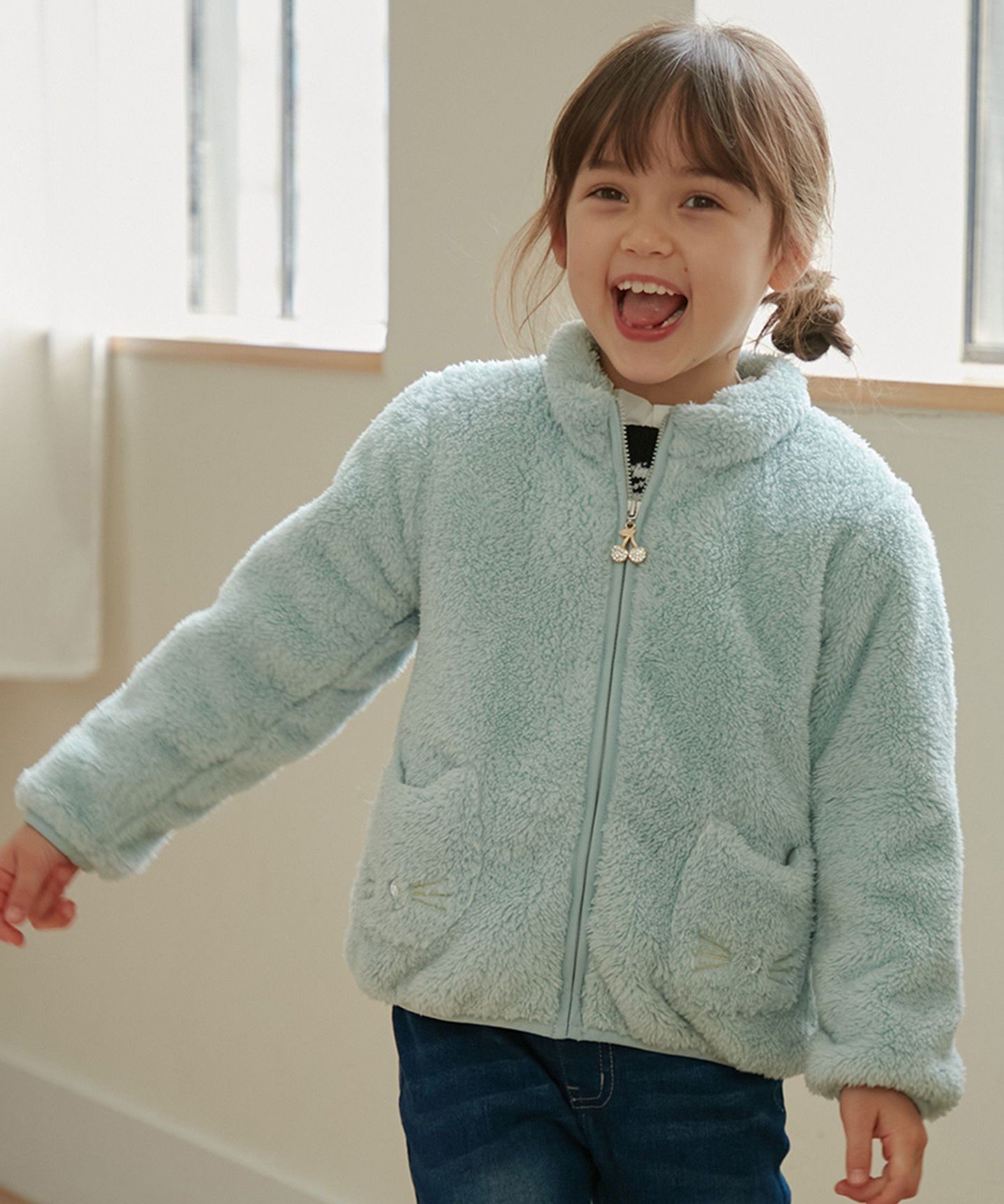 SALE／20%OFF】any FAM KIDS ネコポケットボアブルゾン エニィファム