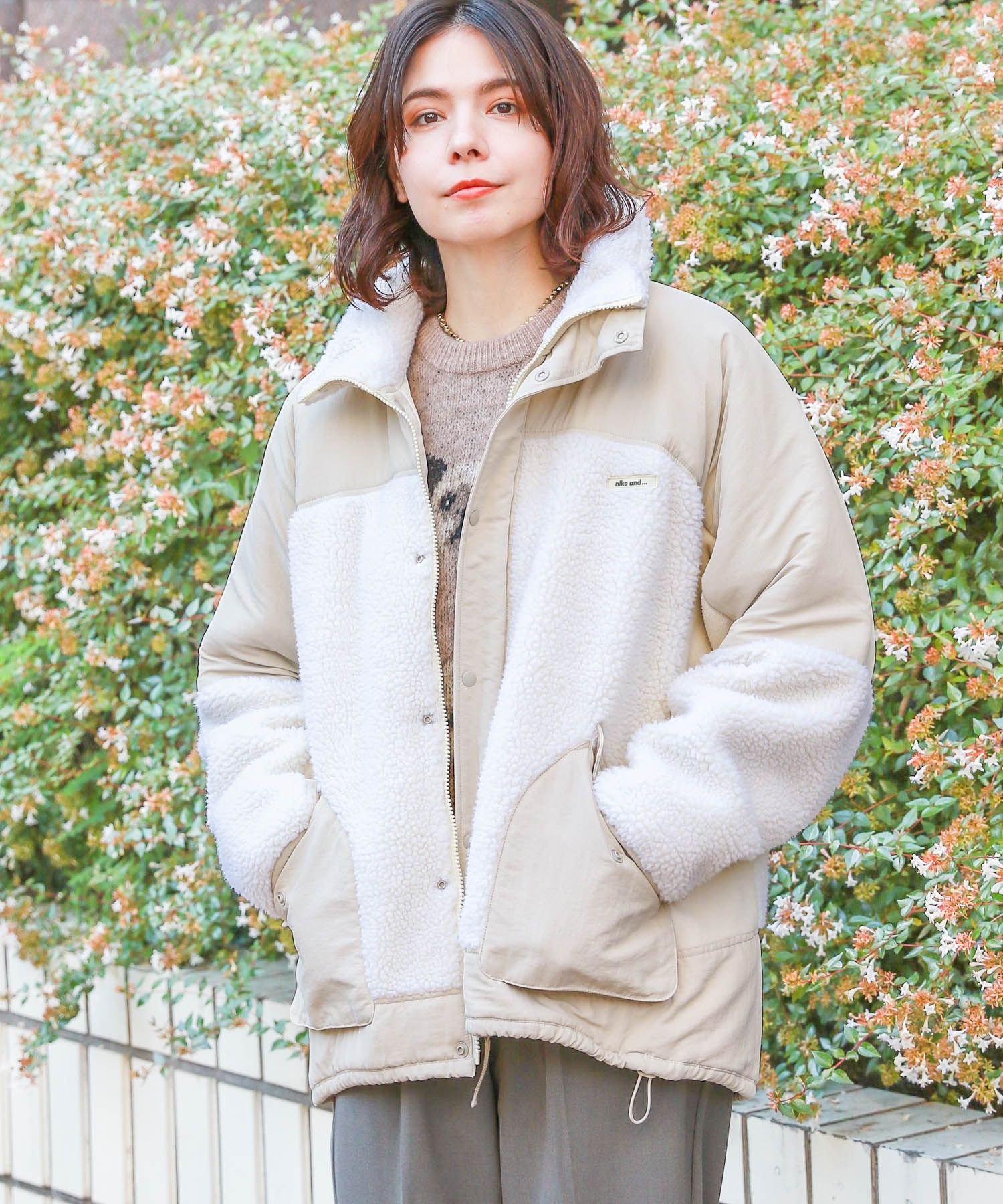 SALE／40%OFF】niko and 【清原果耶さん着用アイテム】ボア