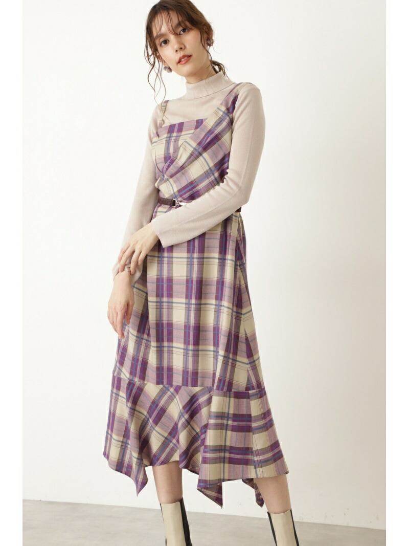 楽天市場 コリンチェックワンピース Jillstuart ジルスチュアート ワンピース ワンピースその他 パープル 先行予約 送料無料 Rakuten Fashion Jillstuart