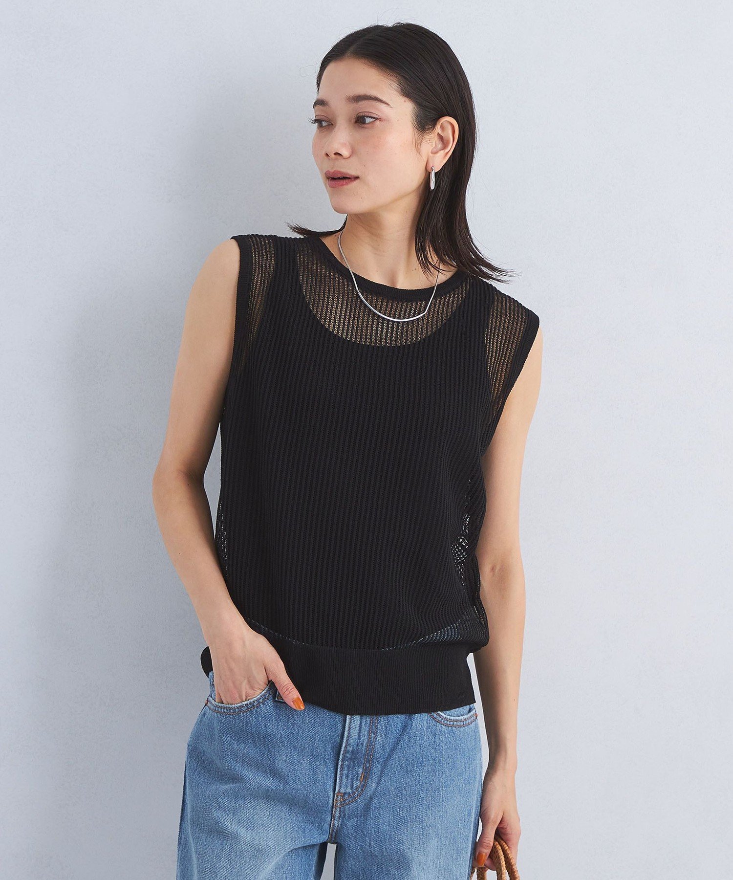 新品 UNITED ARROWS C/P フリンジ ノースリーブ ニット 楽天市場】フリンジ ノースリーブニット -ウォッシャブル- ＜A