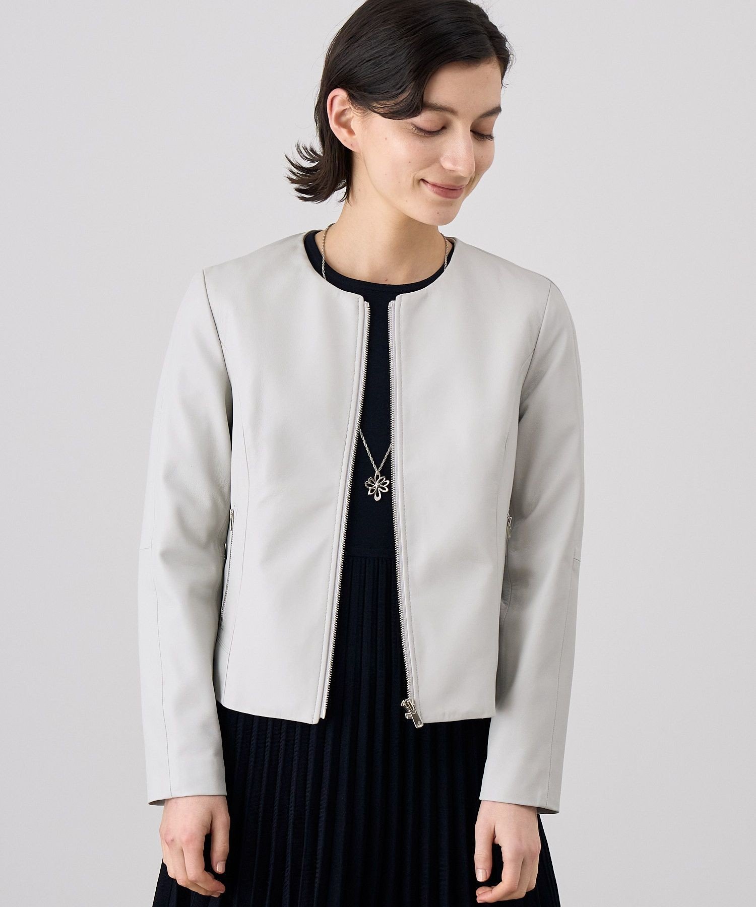 美品☆21AW☆アナイ ラムレザー ジャケット ブラック 小さいサイズ 34 楽天市場】【SALE／50%OFF】ラムレザーファスナー ジャケット